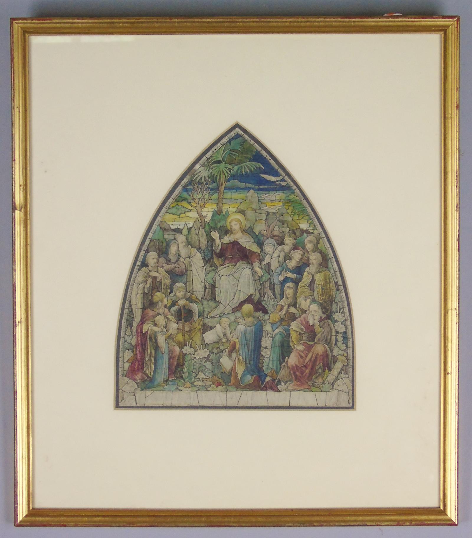Watercolour Study for Stained Glass Panel Heaton Butler & Bayne 19th Century (1 of 9)