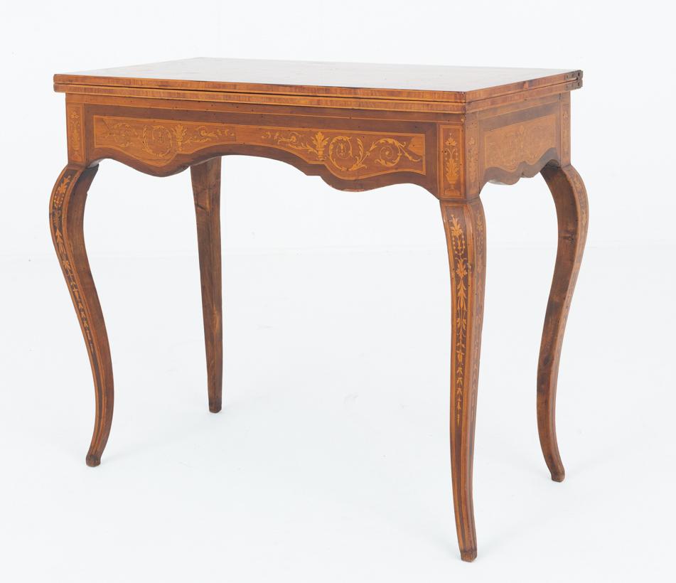Amazing French Walnut Inlaid Games Table (1 of 15)