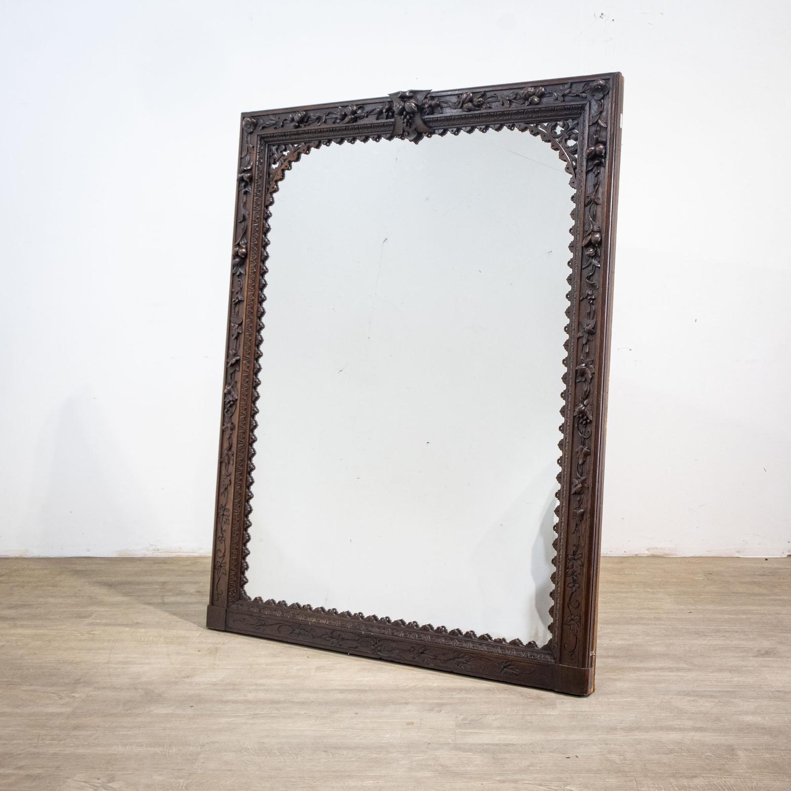 French Carved Oak Mirror with Mercury Plate Glass (1 of 8) French Carved Oak Mirror with Mercury Plate Glass (1 of 8)