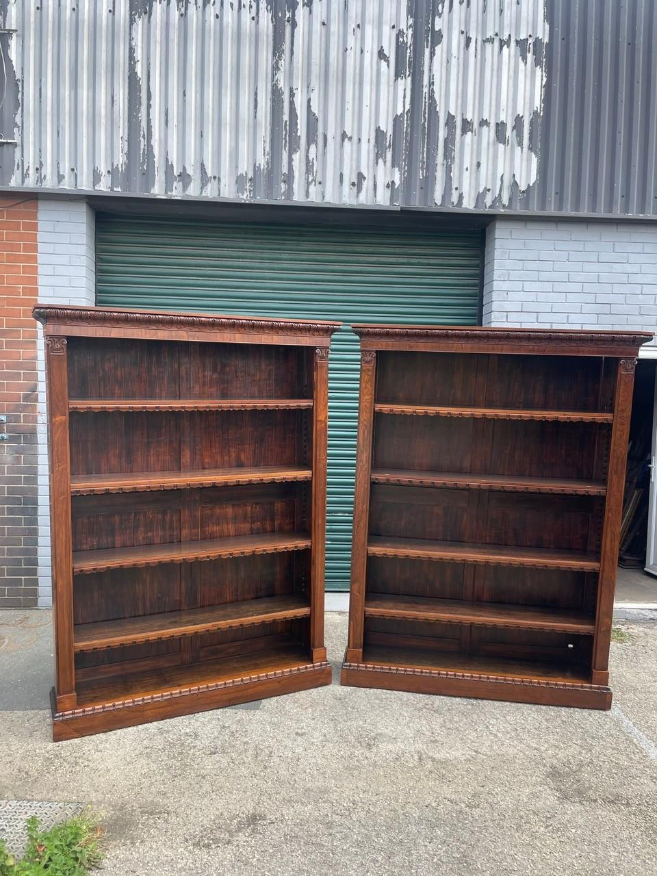 Fine Pair of William IV Rosewood Library Bookcases (1 of 18) Fine Pair of William IV Rosewood Library Bookcases (1 of 18)