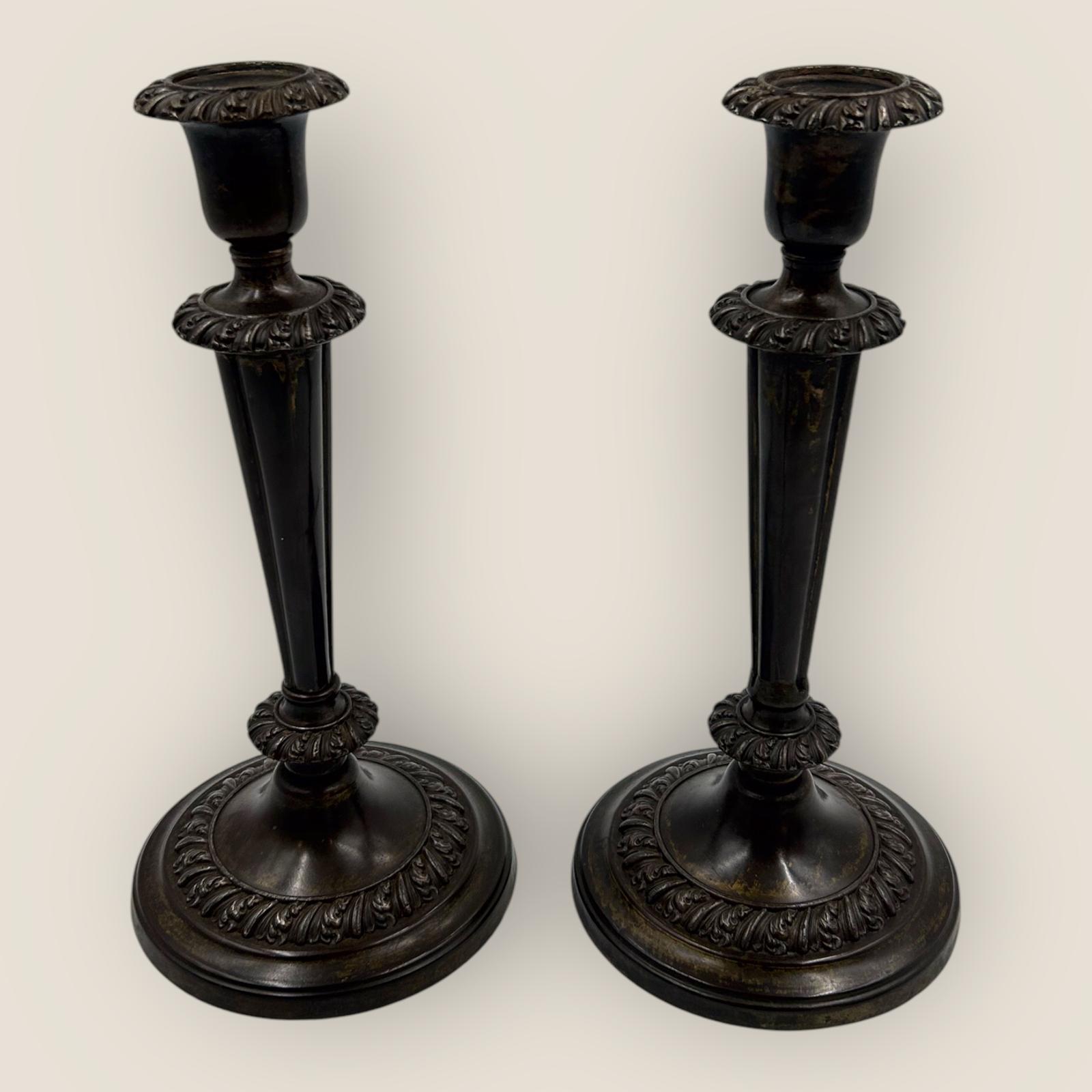 Antique Pair of Metal Candlesticks (1 of 6) Antique Pair of Metal Candlesticks (1 of 6)
