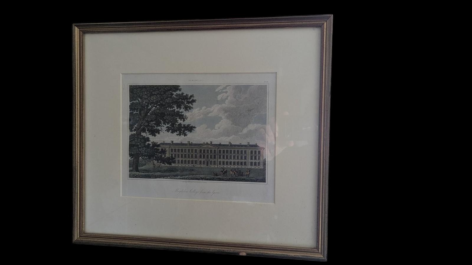 Engraving of Magdalen College Oxford (1 of 8)