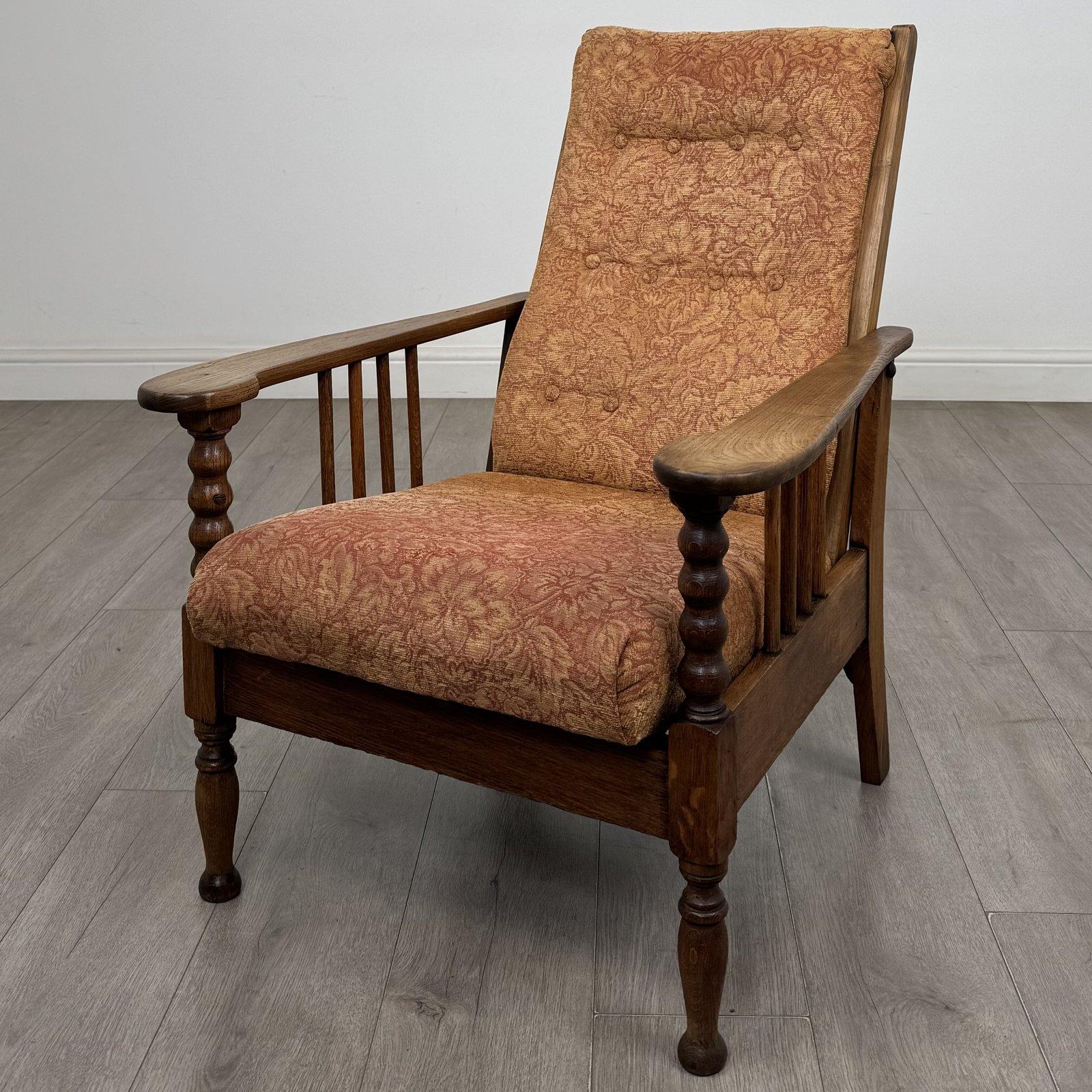 Antique Arts & Crafts Oak Morris Reclining Armchair | Bobbin Turned | AF-6809 (1 of 14) Antique Arts & Crafts Oak Morris Reclining Armchair | Bobbin Turned | AF-6809 (1 of 14)