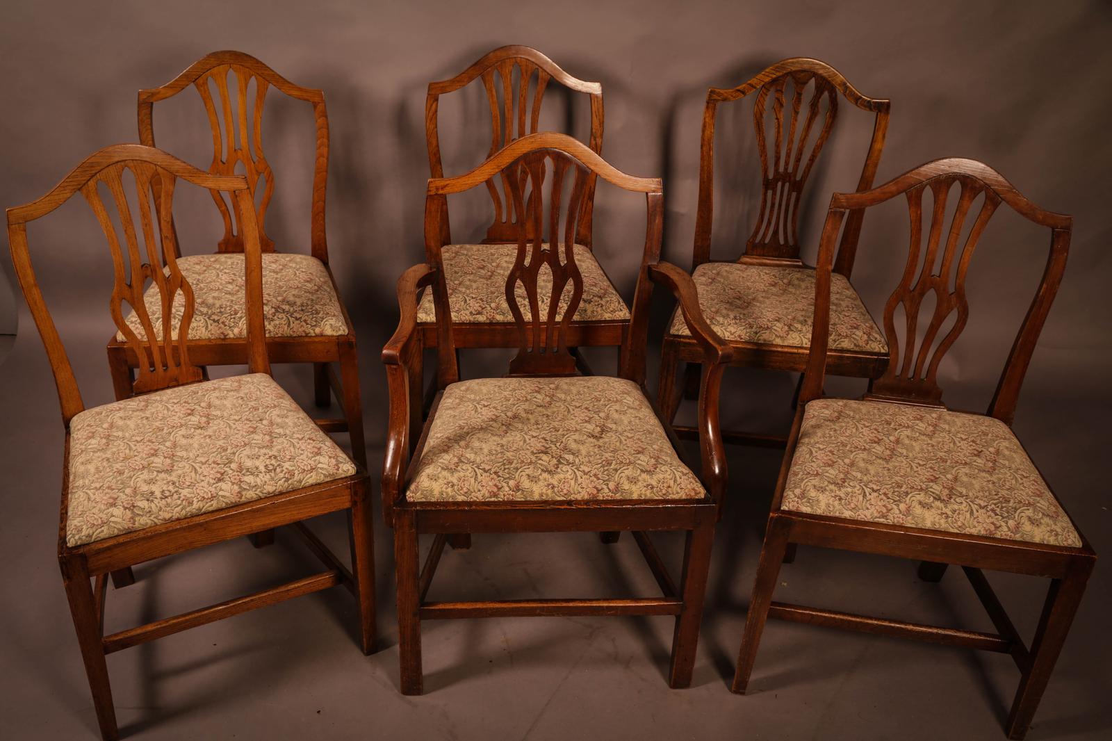 Set of 6 Georgian Dining Chairs Hepplewhite (1 of 5) Set of 6 Georgian Dining Chairs Hepplewhite (1 of 5)