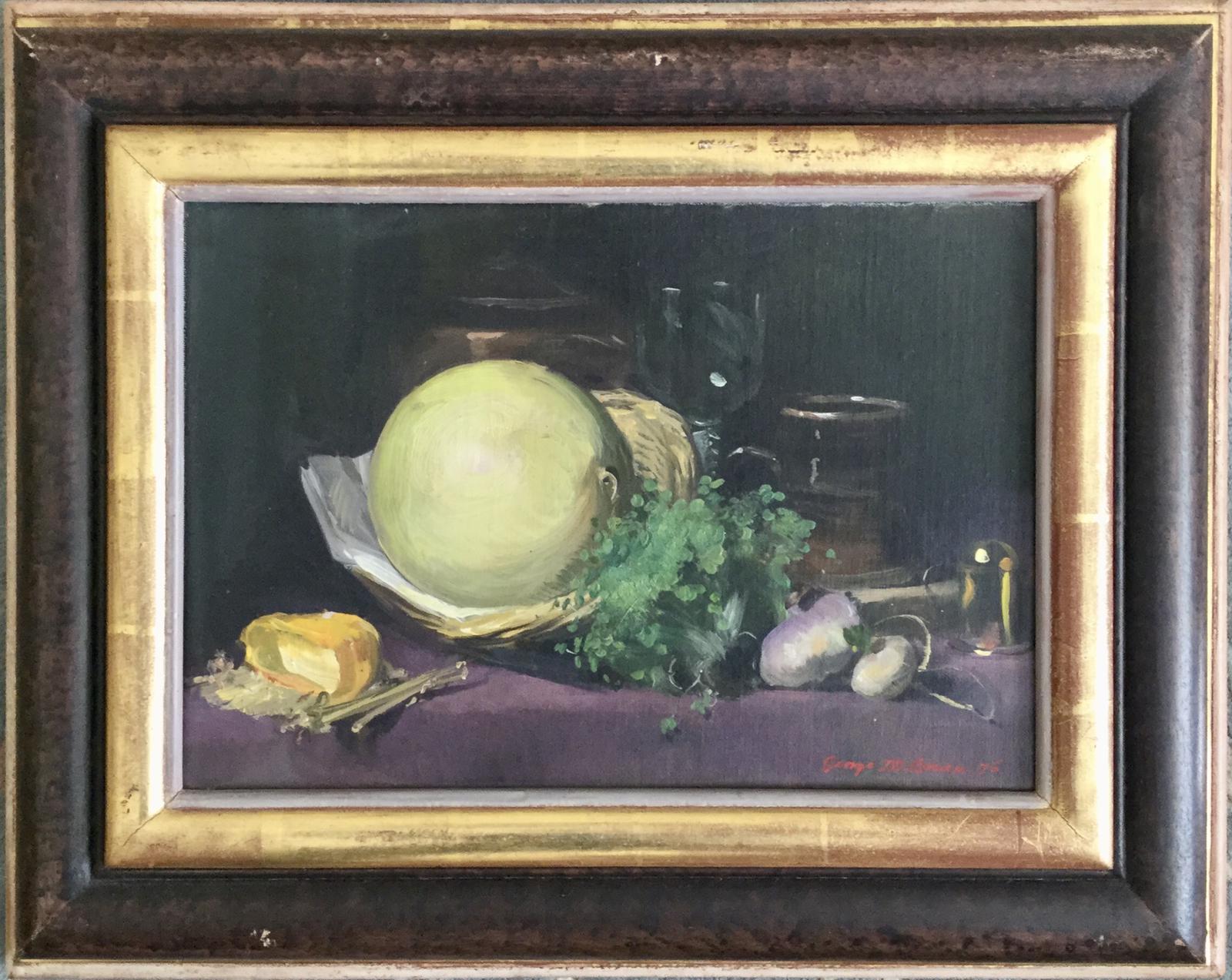George Bruce Oil Painting ‘ Still Life of Objects on a Table’ (1 of 2) George Bruce Oil Painting ‘ Still Life of Objects on a Table’ (1 of 2)