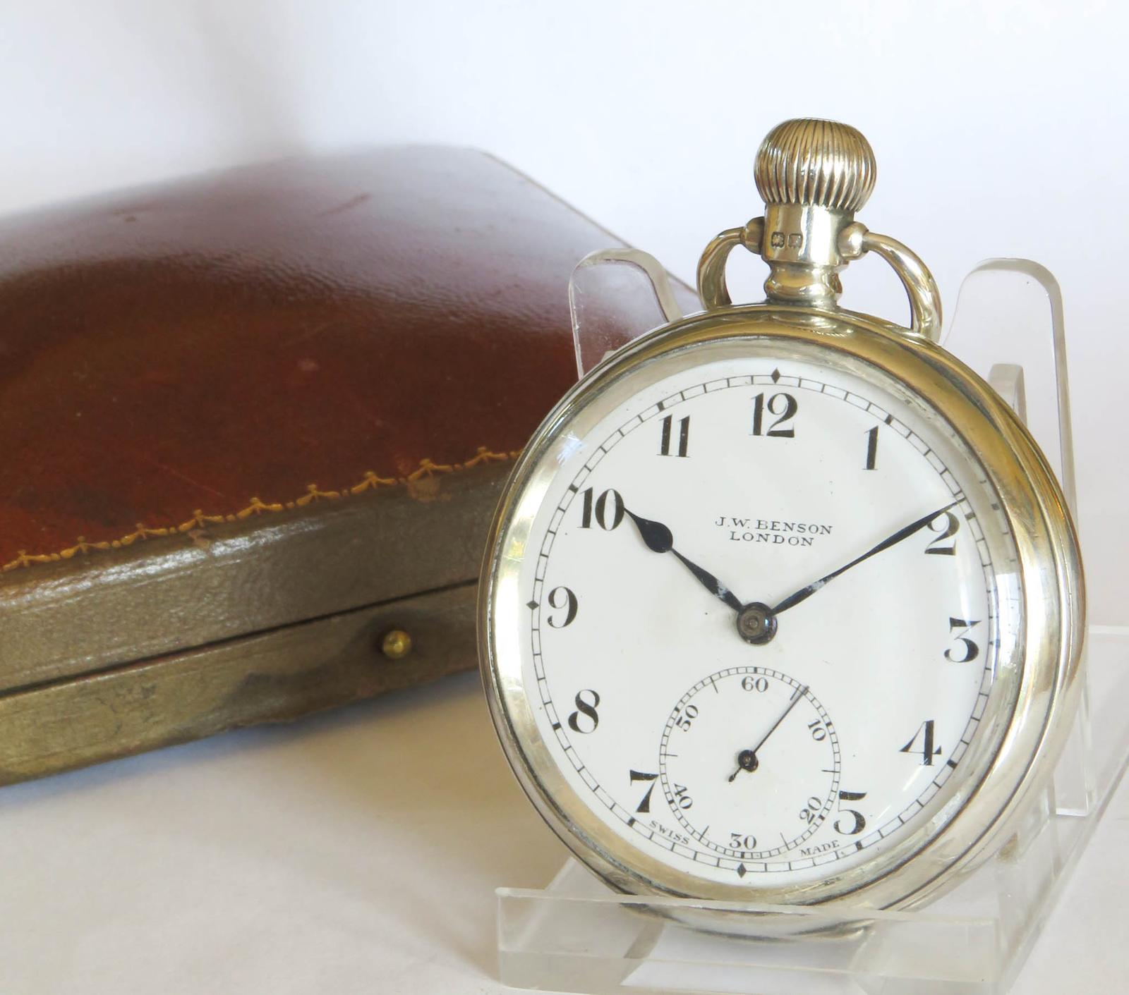 Pocket Watch : Antique Silver Revue Pocket Watch, J W Benson, 1923 (1 of 5) Pocket Watch : Antique Silver Revue Pocket Watch, J W Benson, 1923 (1 of 5)