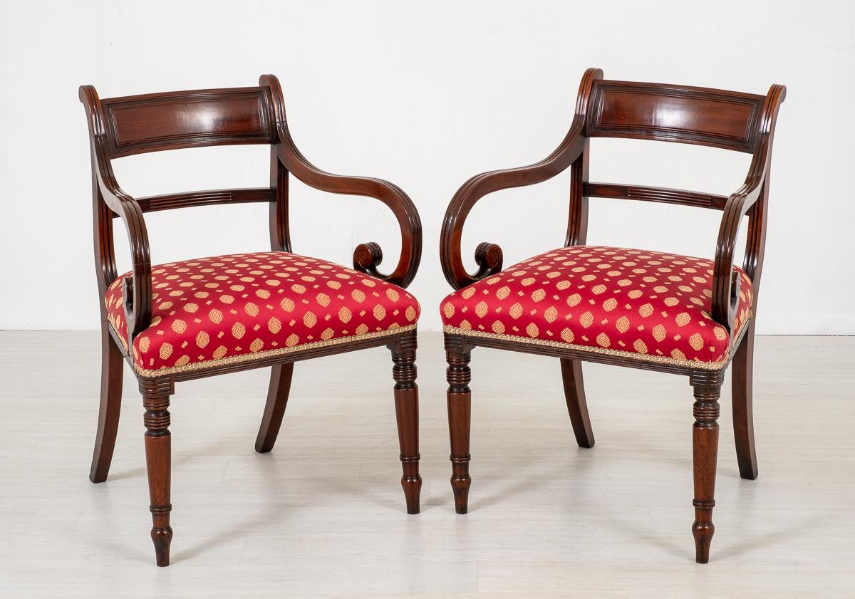 Pair of Regency Mahogany Open Arm Chairs (1 of 7) Pair of Regency Mahogany Open Arm Chairs (1 of 7)
