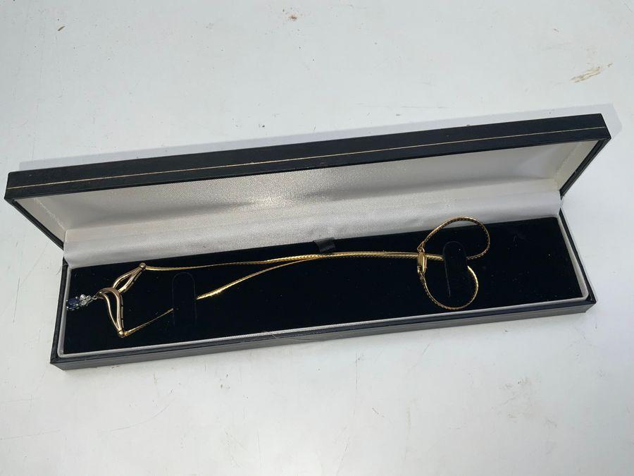 Sapphires Diamonds 9ct Solid Gold Necklace & Pendant (1 of 11) Sapphires Diamonds 9ct Solid Gold Necklace & Pendant (1 of 11)