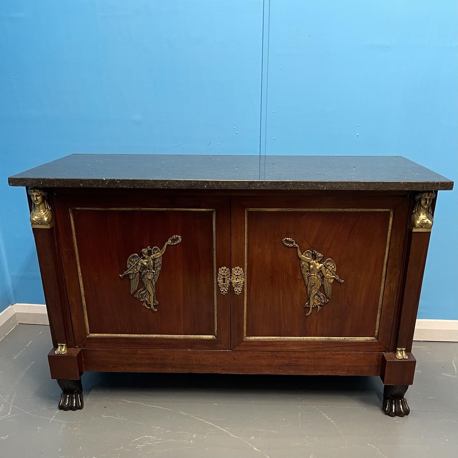 French Empire Commode a Porte with Marble Top (1 of 8)