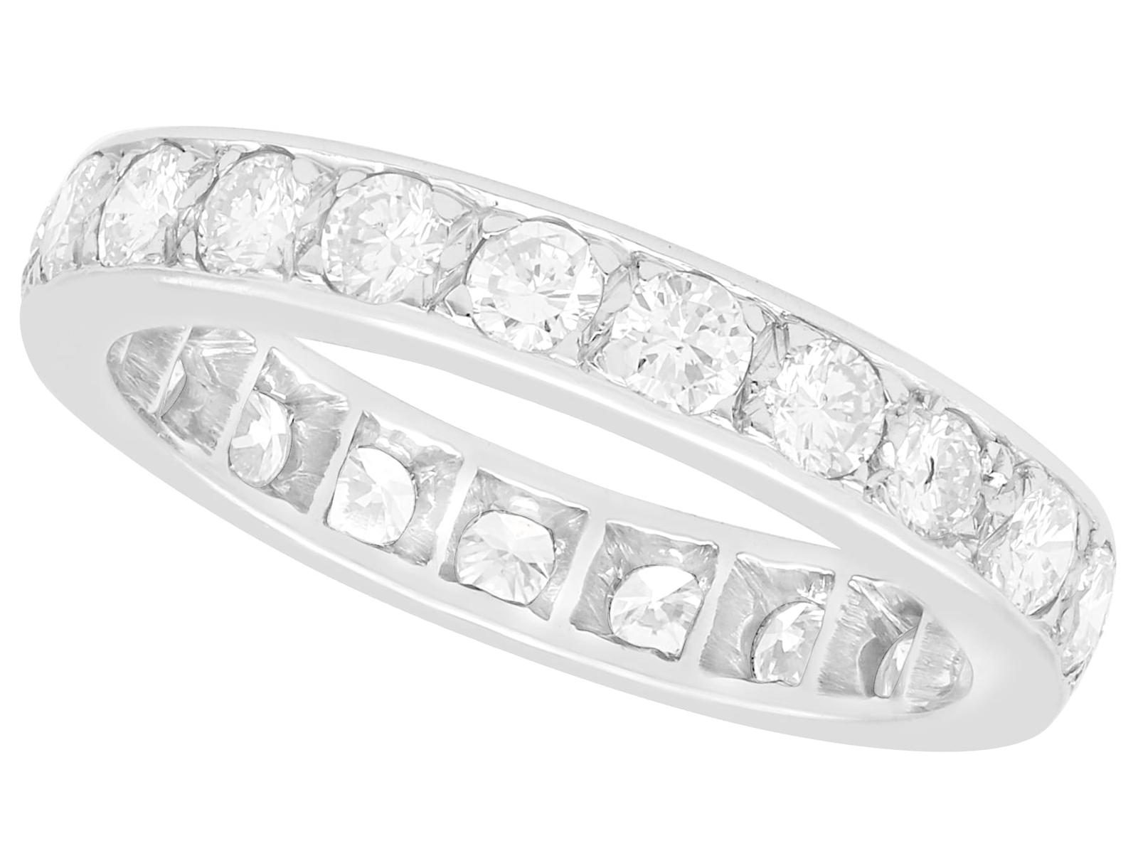 French 1940s 1.48ct Diamond & 18ct White Gold Full Eternity Ring (1 of 9)
