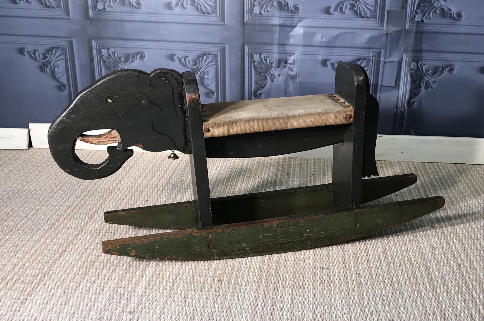 Folk Art Rocking Elephant (1 of 1) Folk Art Rocking Elephant (1 of 1)