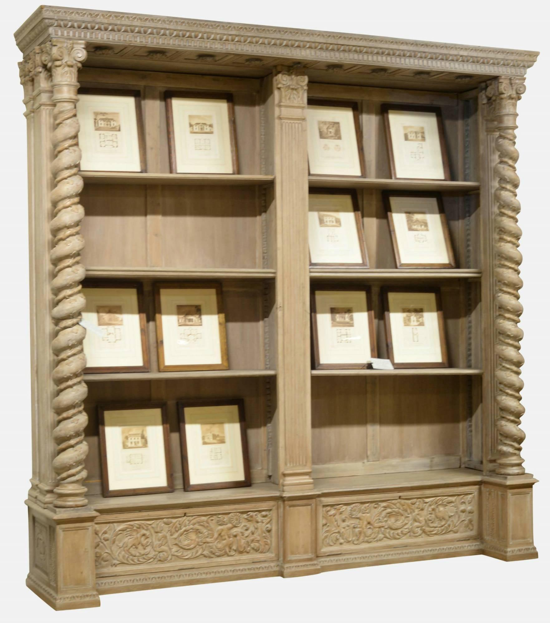 20th Century Large Limed Oak Bookcase (1 of 1) 20th Century Large Limed Oak Bookcase (1 of 1)