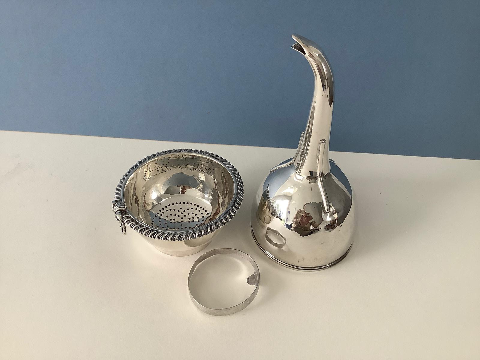 Antique Georgian Solid Silver 3-part Wine Funnel (1 of 7)