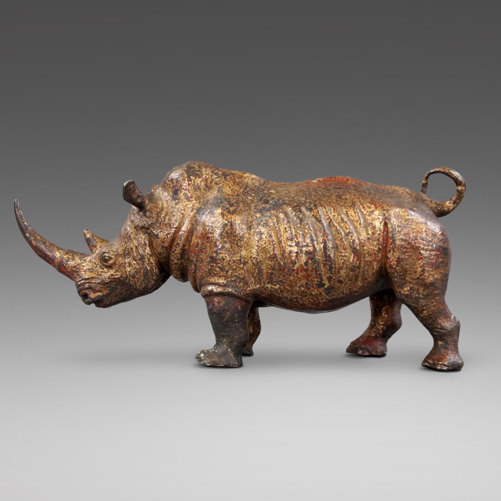 Beautifully Detailed Bronze Rhinoceros (1 of 5)