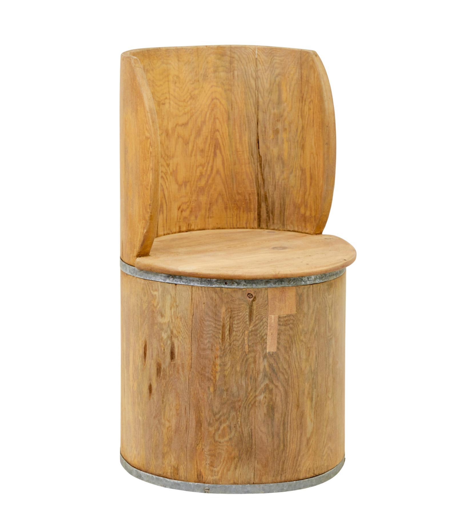 Mid Century Pine Trunk Hall Seat (1 of 8)