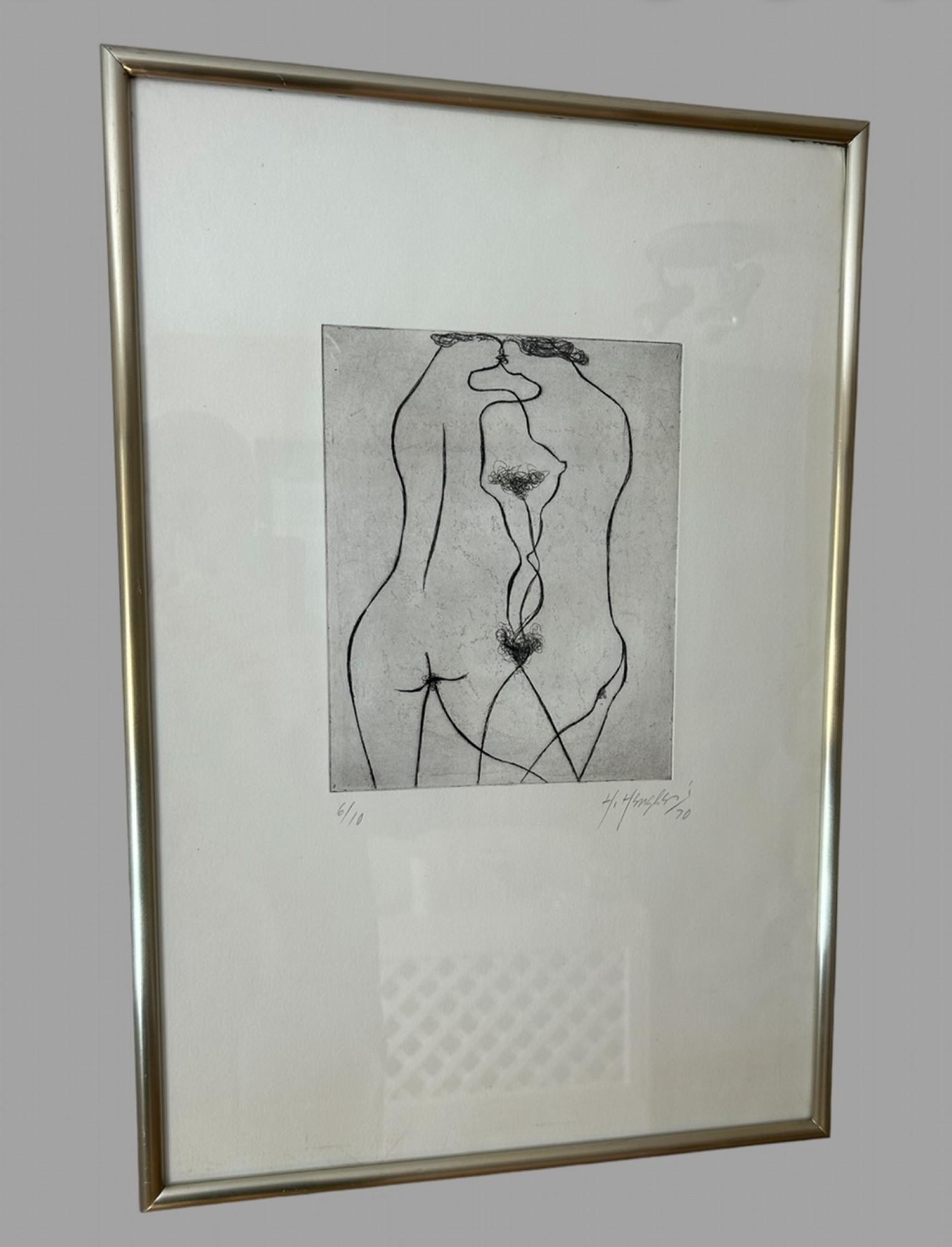 Heinz Henghes - Etching Nude - Two Lovers (1 of 4)