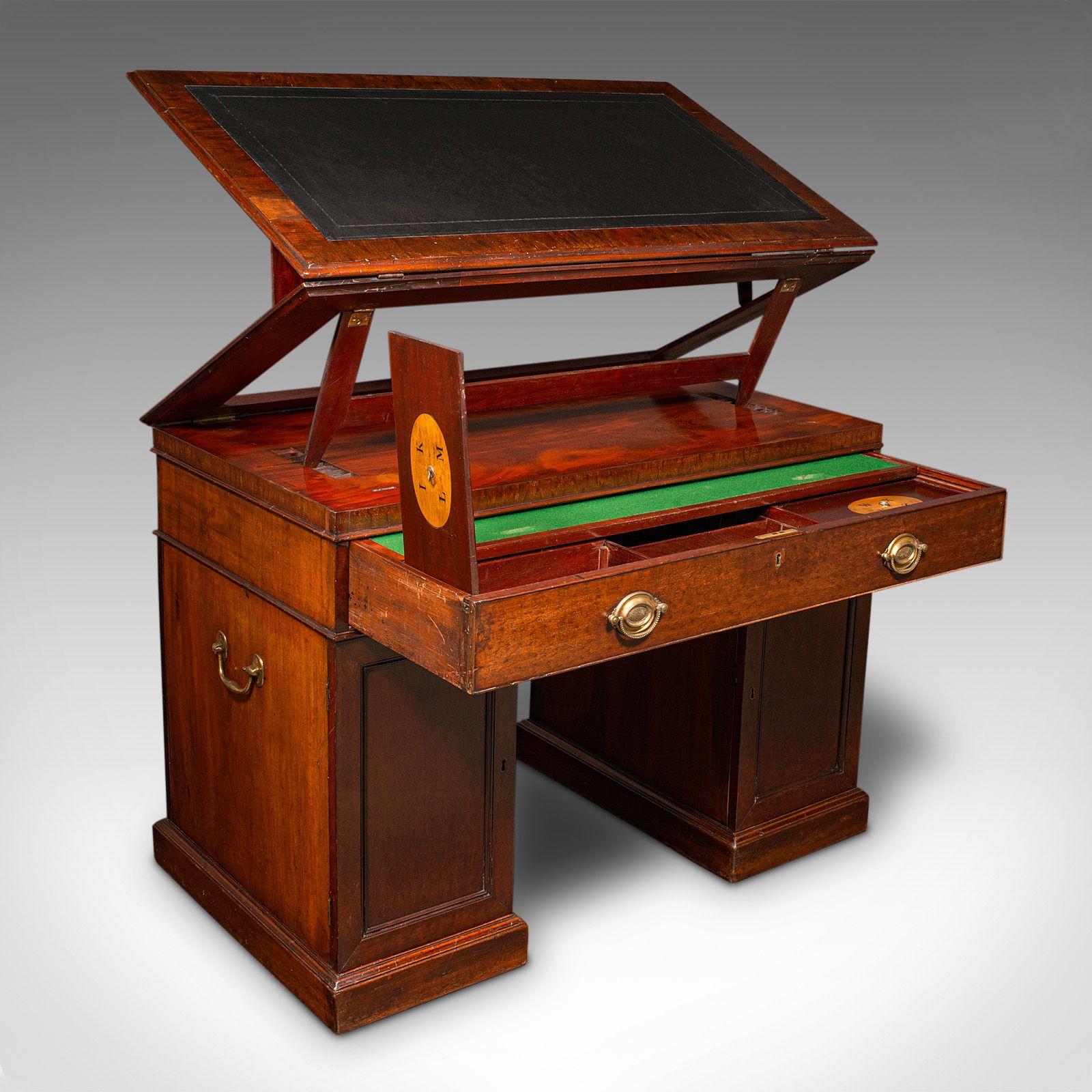Antique Architect's Desk, Adjustable, Draughtsman, Pedestal - English - Georgian (1 of 12) Antique Architect's Desk, Adjustable, Draughtsman, Pedestal - English - Georgian (1 of 12)