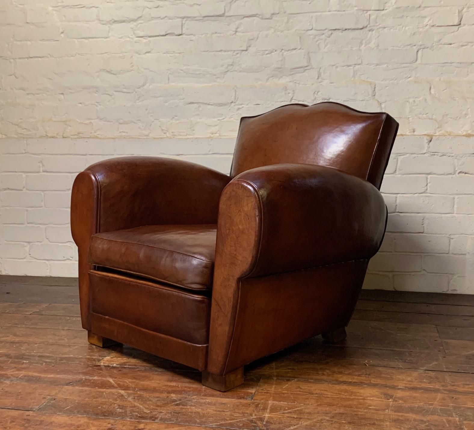 Simply Stunning 1940s French Leather Club Chair, Havana Moustache with Cuban Cigar Arms (1 of 14) Simply Stunning 1940s French Leather Club Chair, Havana Moustache with Cuban Cigar Arms (1 of 14)
