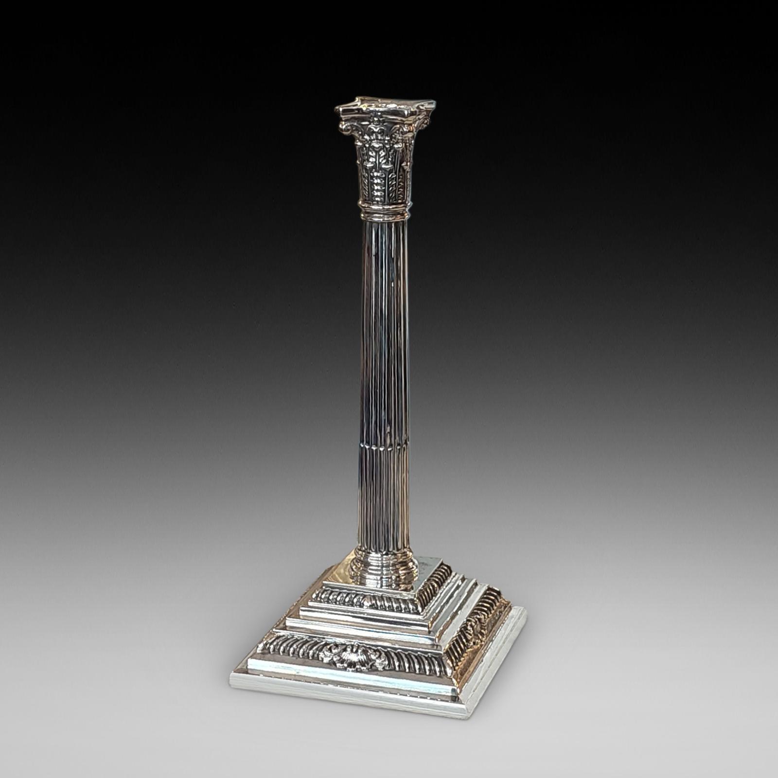 Victorian Neo Classical Silver Plated Candlestick (1 of 5)