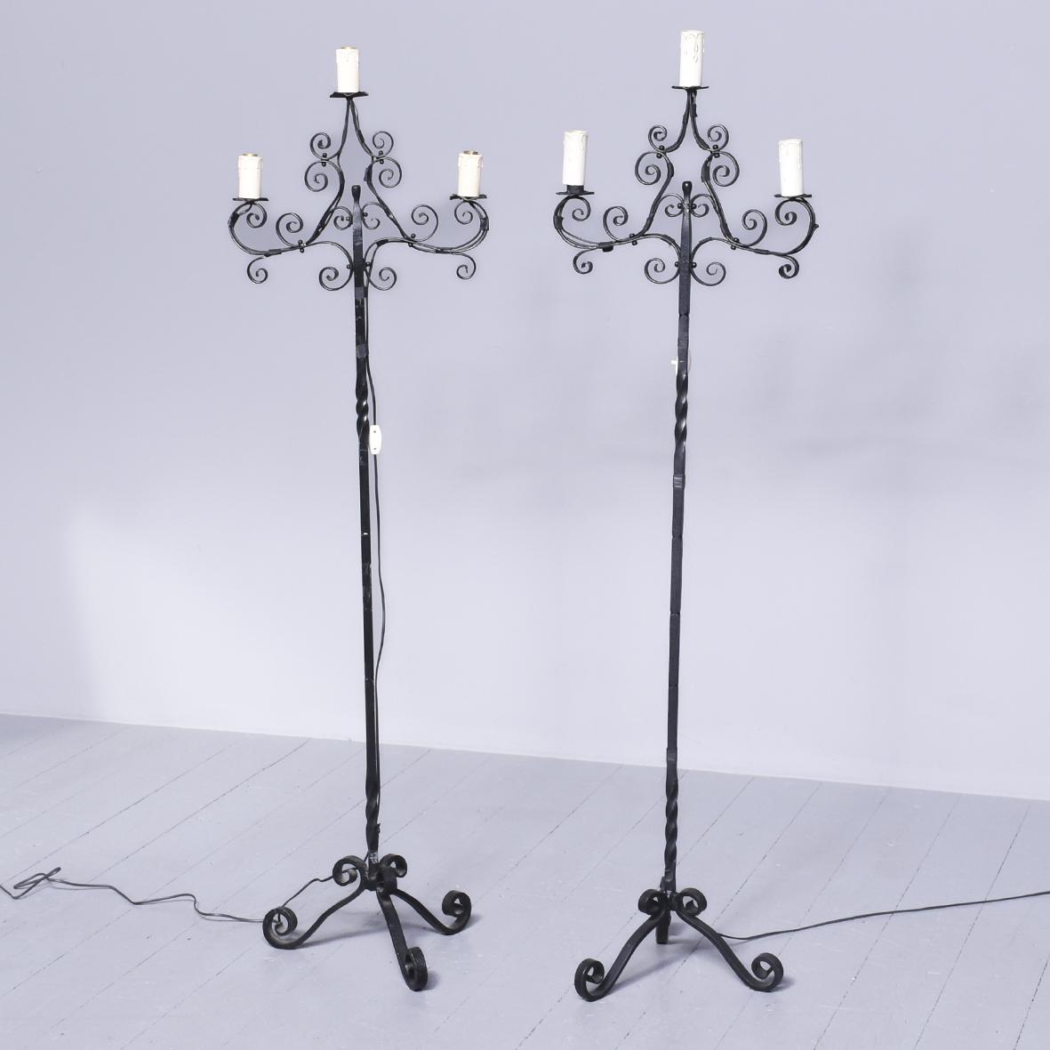 Pair of Iron Standard Lamps (1 of 8)