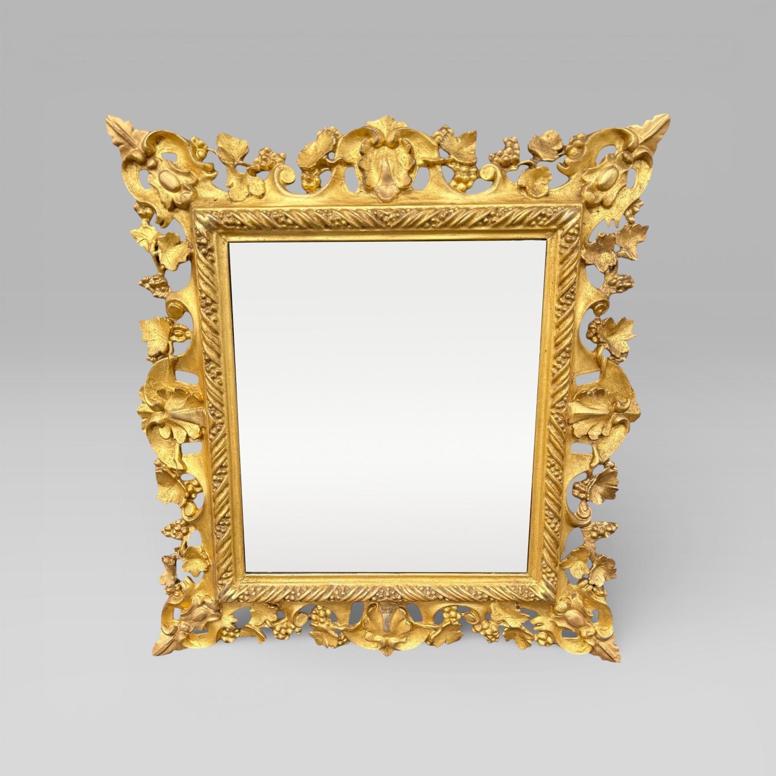 Antique Victorian Ornate & Floral Carved Small Giltwood Rectangular Wall Mirror (1 of 12) Antique Victorian Ornate & Floral Carved Small Giltwood Rectangular Wall Mirror (1 of 12)