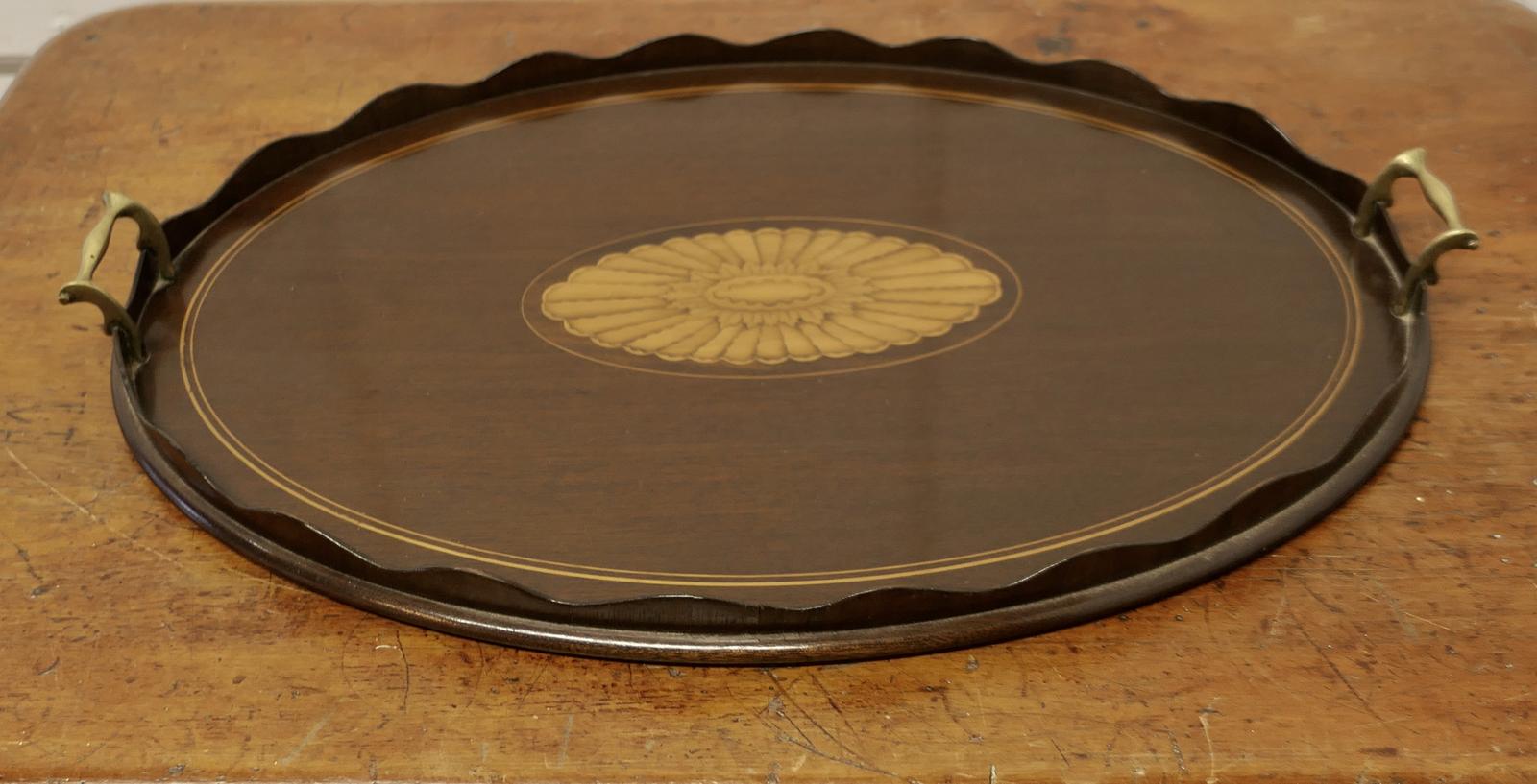 Large Oval Sheraton Style Tray (1 of 5)