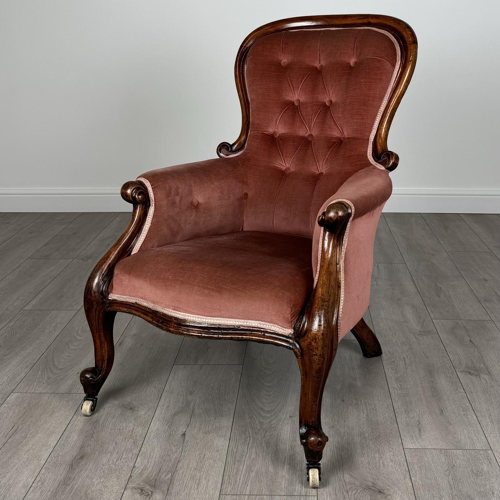 Antique 19th Century Button Back Armchair In Mahogany (1 of 11) Antique 19th Century Button Back Armchair In Mahogany (1 of 11)