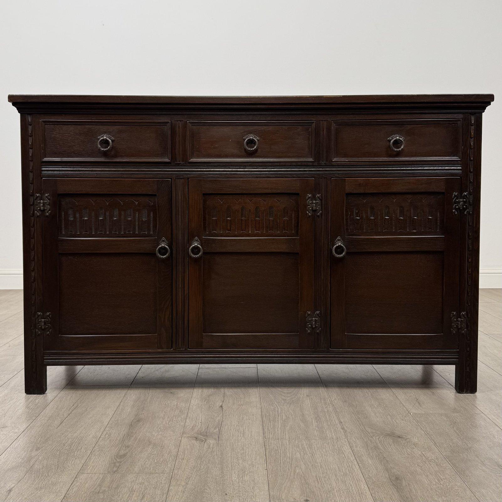 Antique Carved Oak Sideboard | Three Drawers | AF-6441 (1 of 12) Antique Carved Oak Sideboard | Three Drawers | AF-6441 (1 of 12)