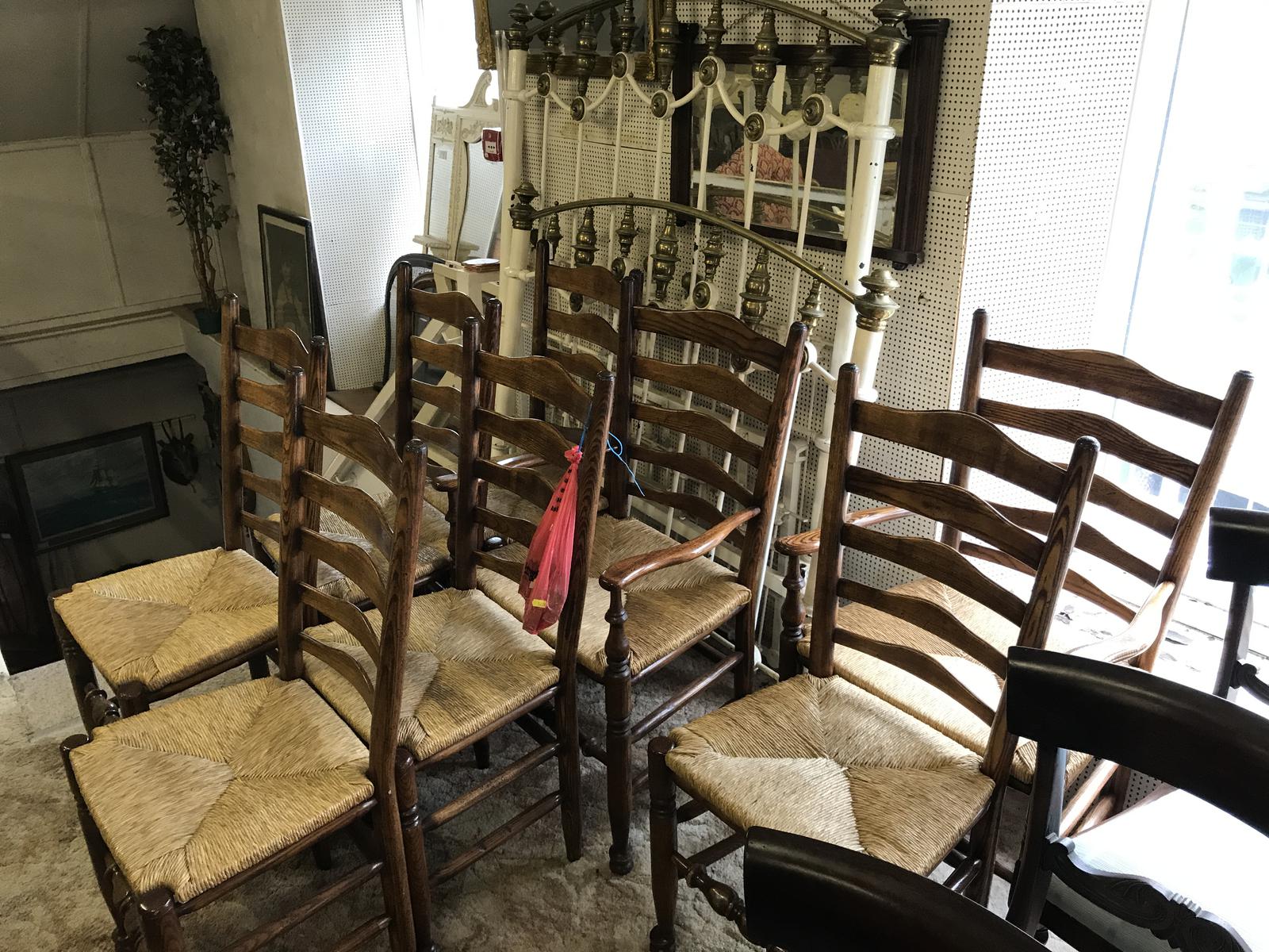 Set of 8 Ladderback Chairs (1 of 1) Set of 8 Ladderback Chairs (1 of 1)