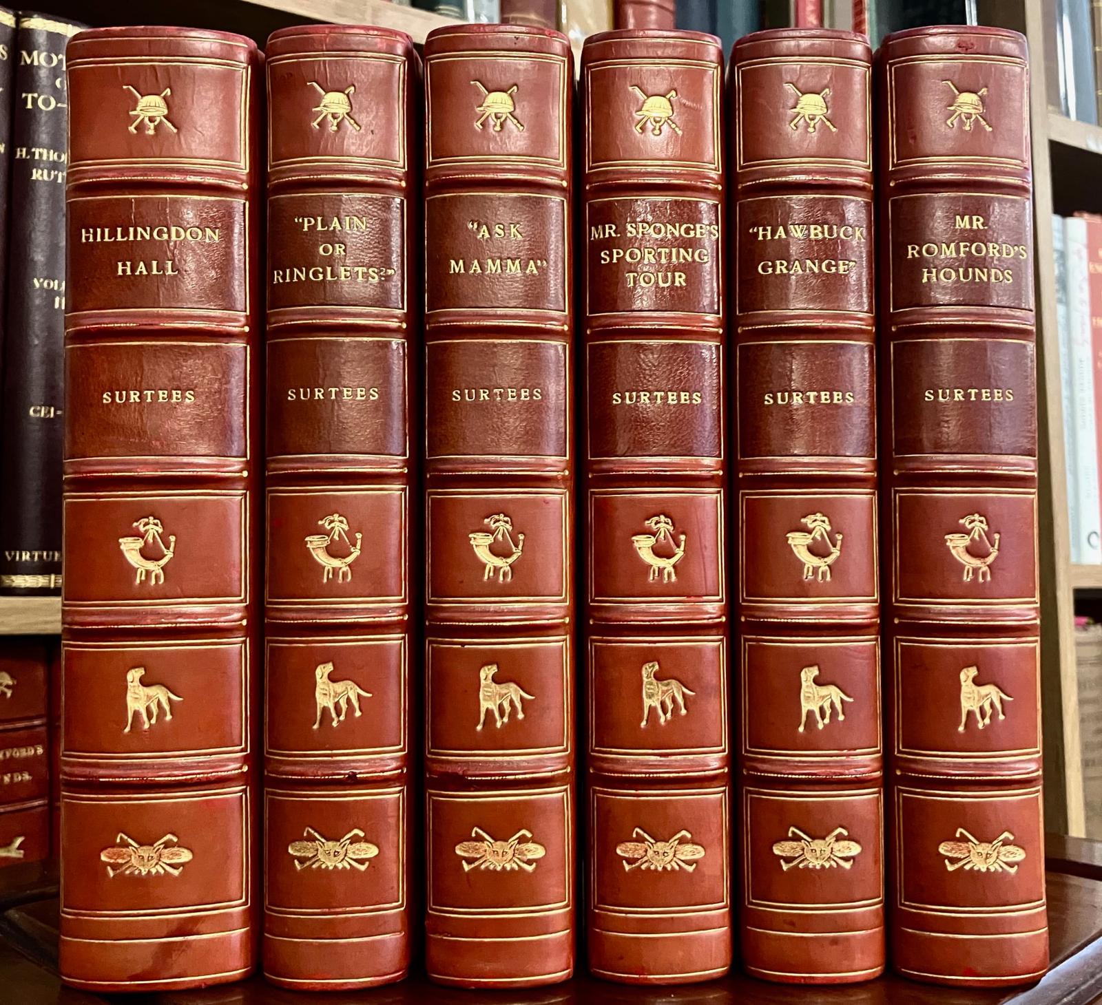 1890's Sporting Novels of Robert Surtees Zaehnsdorf Leather Bindings 6 X Vols (1 of 5) 1890's Sporting Novels of Robert Surtees Zaehnsdorf Leather Bindings 6 X Vols (1 of 5)