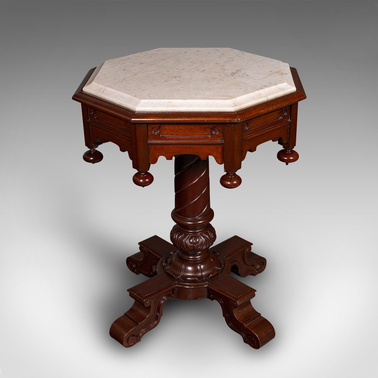 Antique Octagonal Table, English, Marble, Occasional, Centre - Victorian c.1840 (1 of 9)