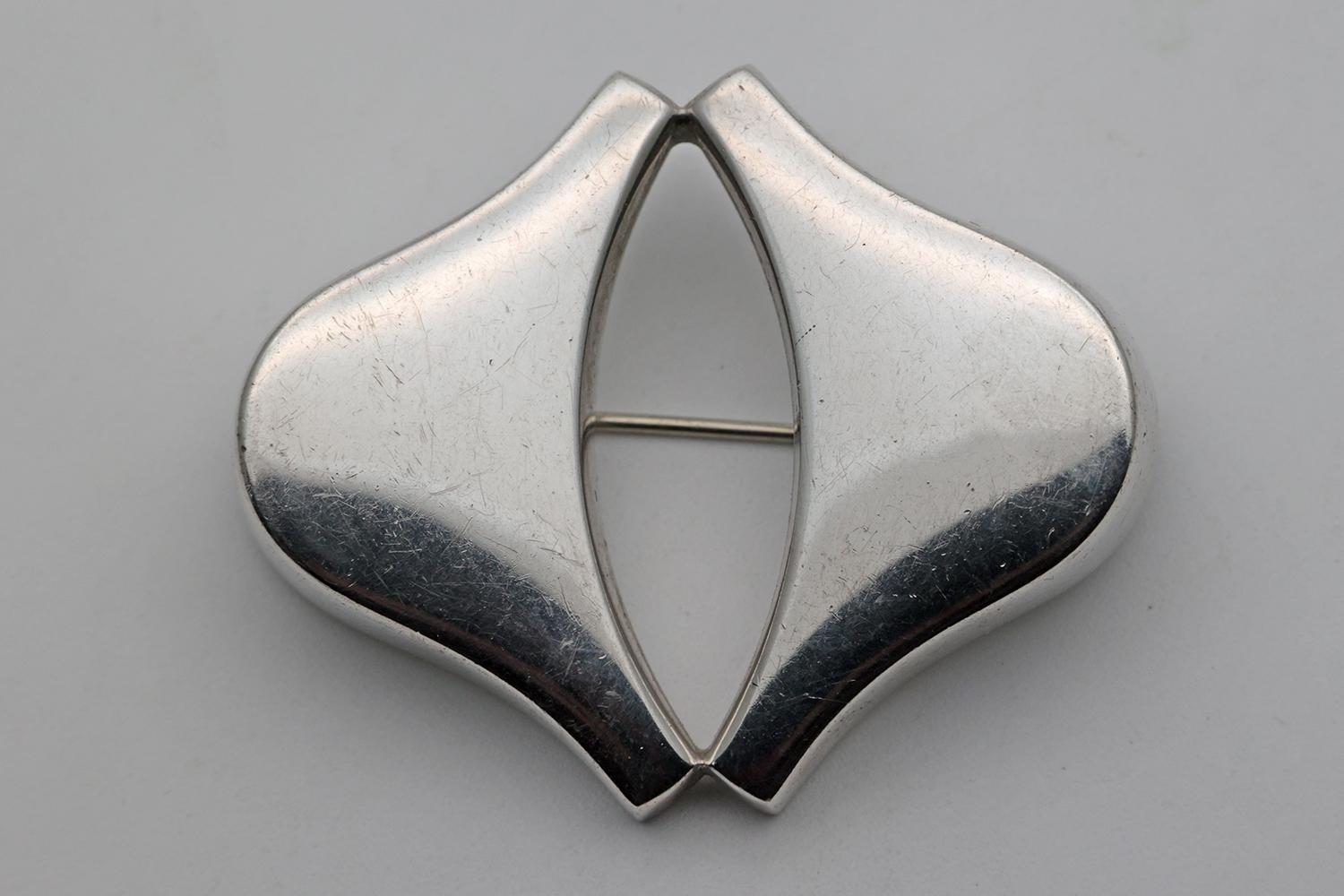 20th Century Silver Brooch by Georg Jensen (1 of 2) 20th Century Silver Brooch by Georg Jensen (1 of 2)