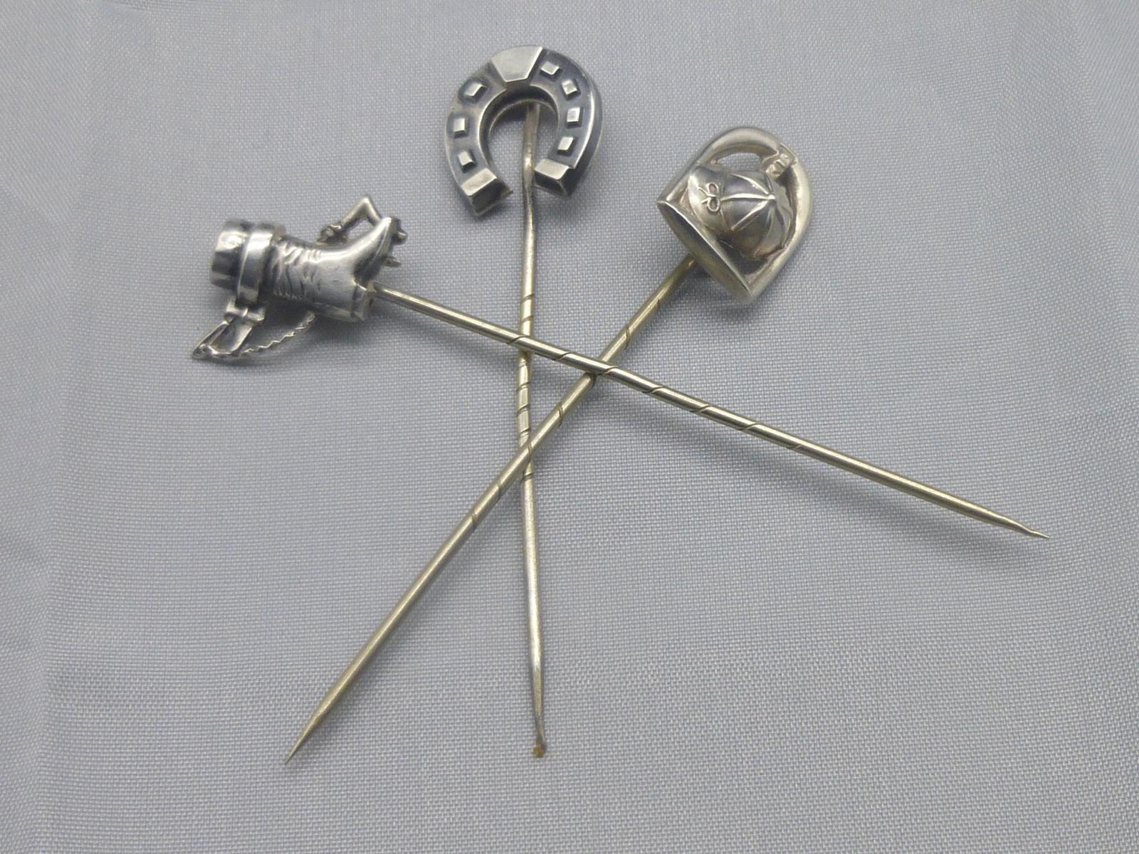 3 Edwardian Silver Stickpins (1 of 10)