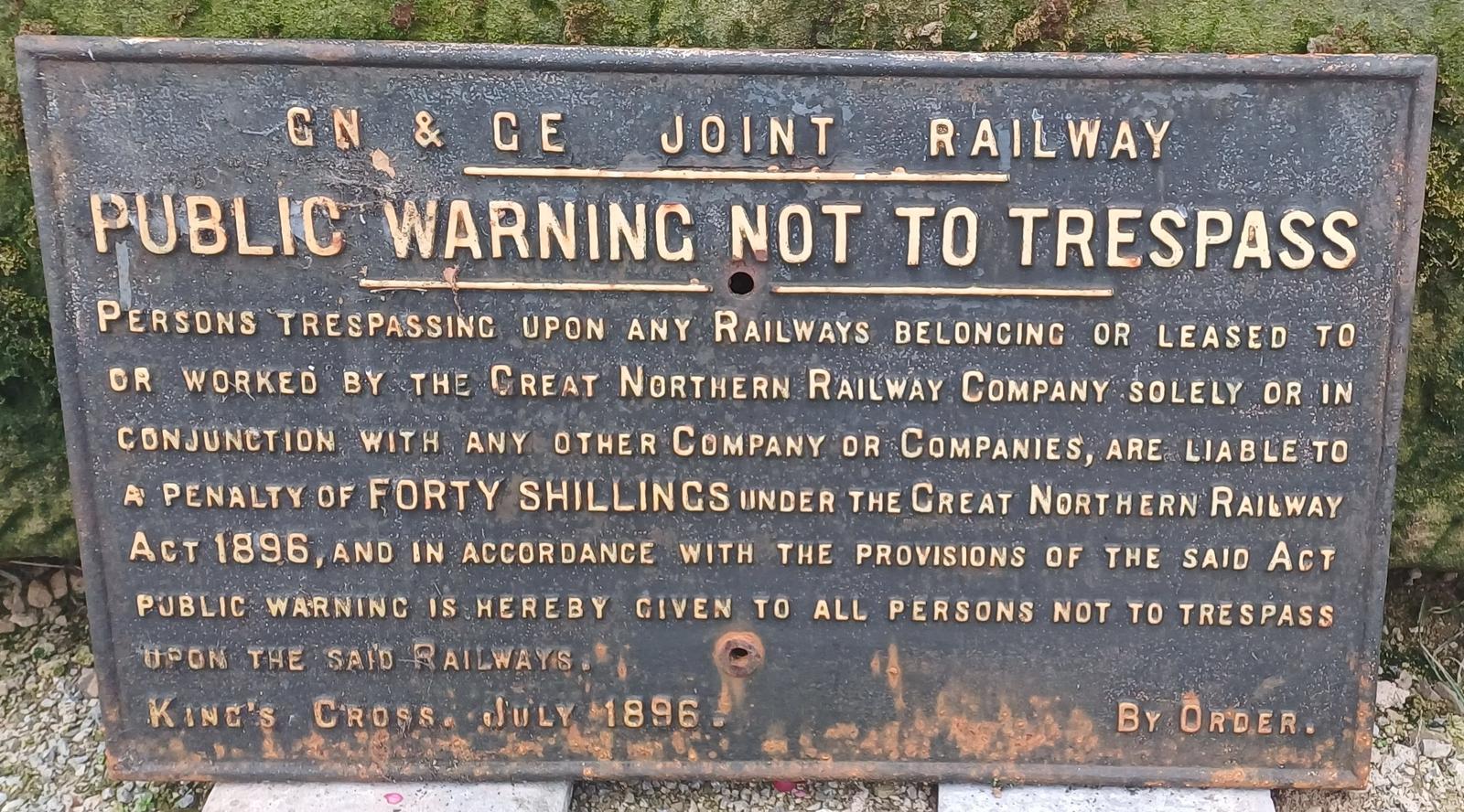 Great Northern & Great Eastern Cast Iron Railway Sign (1 of 1)