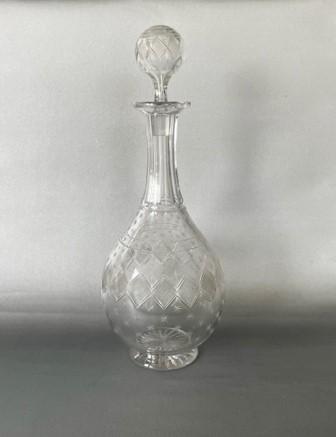 Lovely Victorian Star Etched Globe and Shaft Decanter (1 of 6)