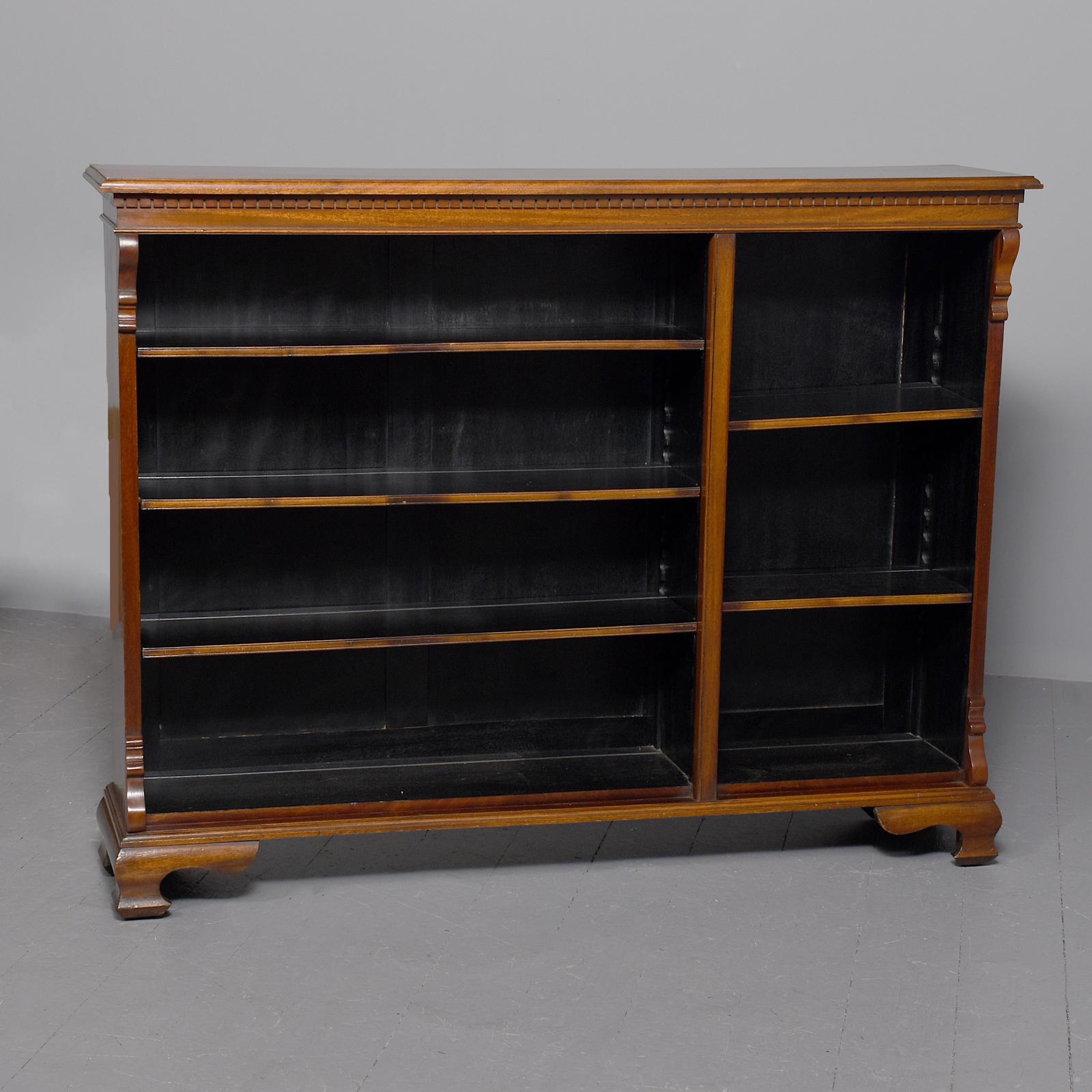 Edwardian Mahogany Open Bookcase with Two Sections (1 of 6) Edwardian Mahogany Open Bookcase with Two Sections (1 of 6)
