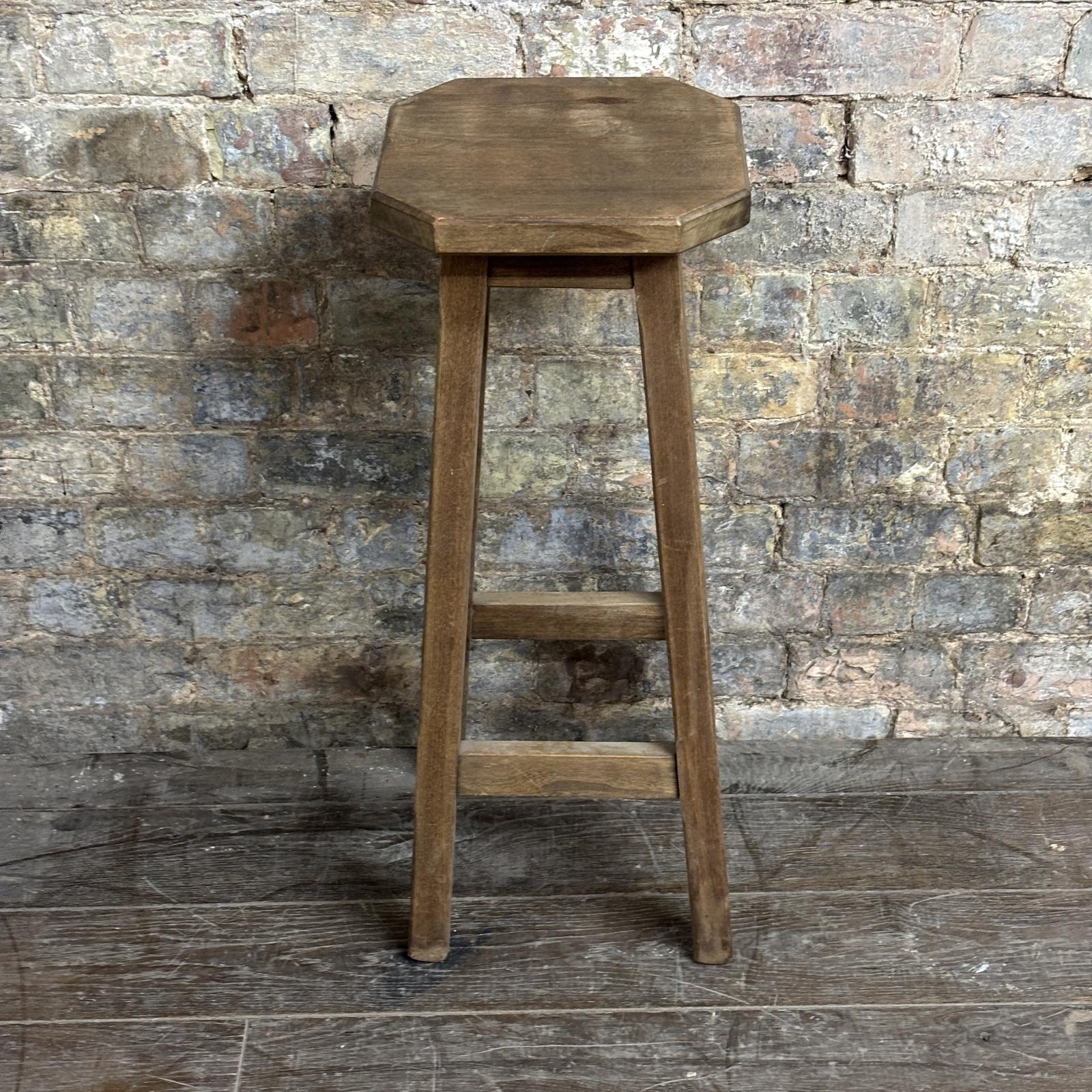 1930s Workshop Oak Stool (1 of 4)