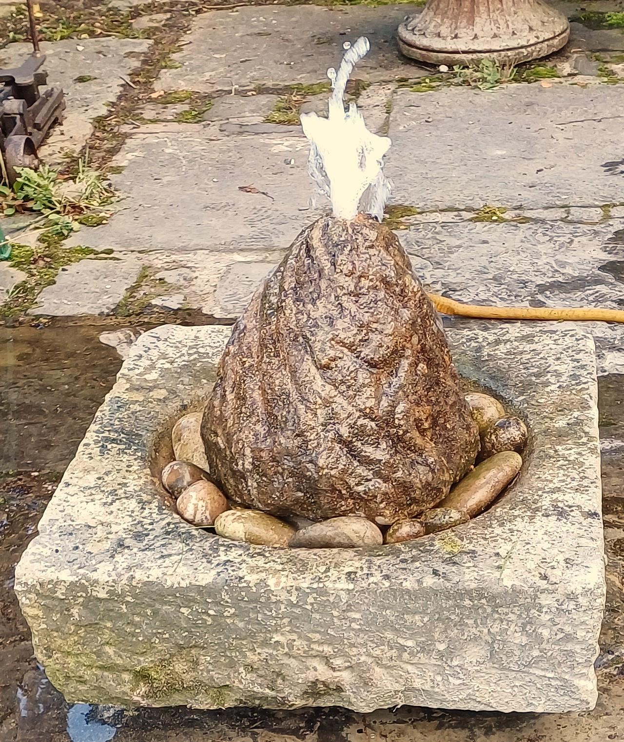 Old York Stone Pyramidal Water Fountain (1 of 1)