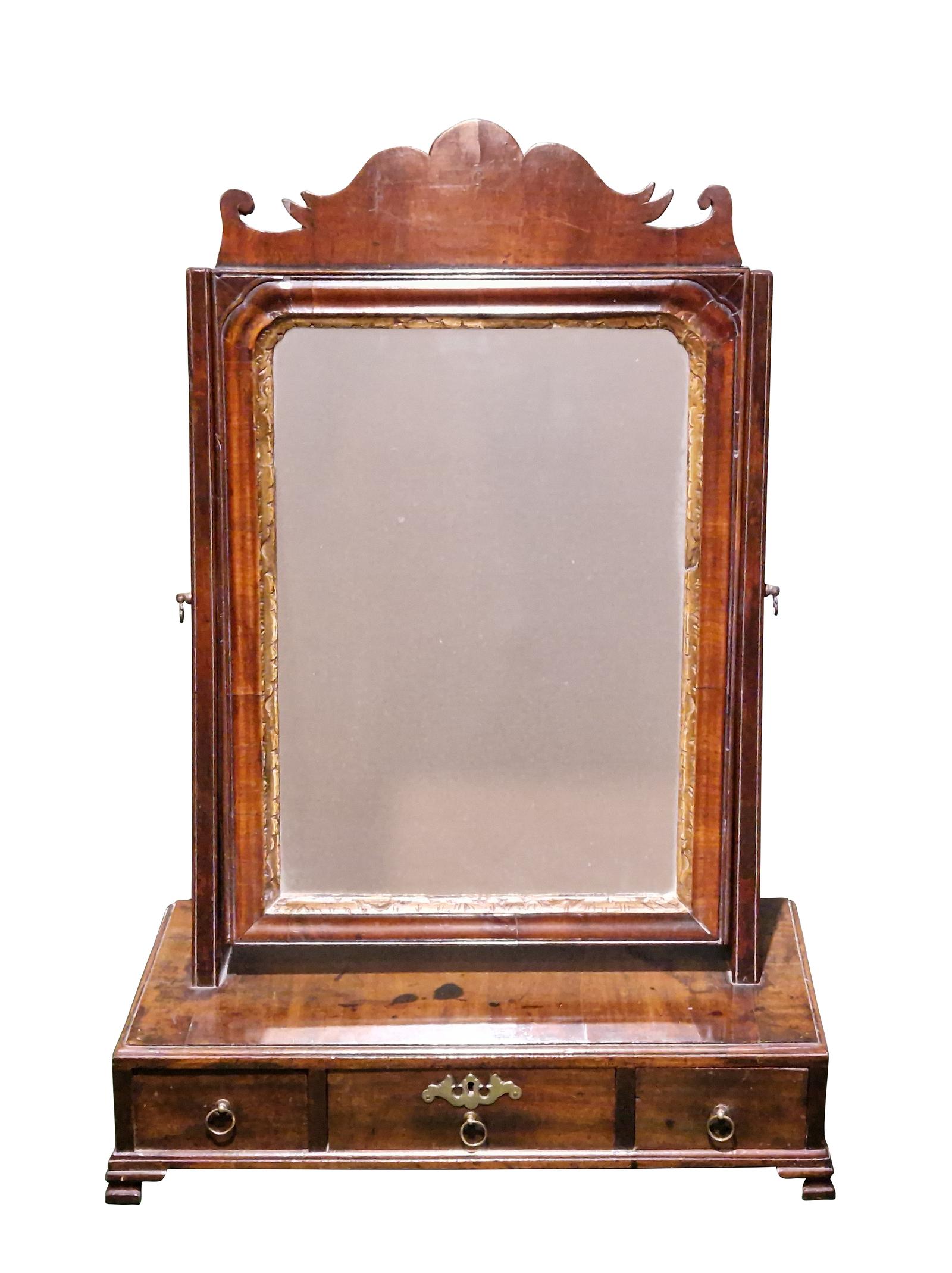 George III Mahogany Toilet Mirror (1 of 1)