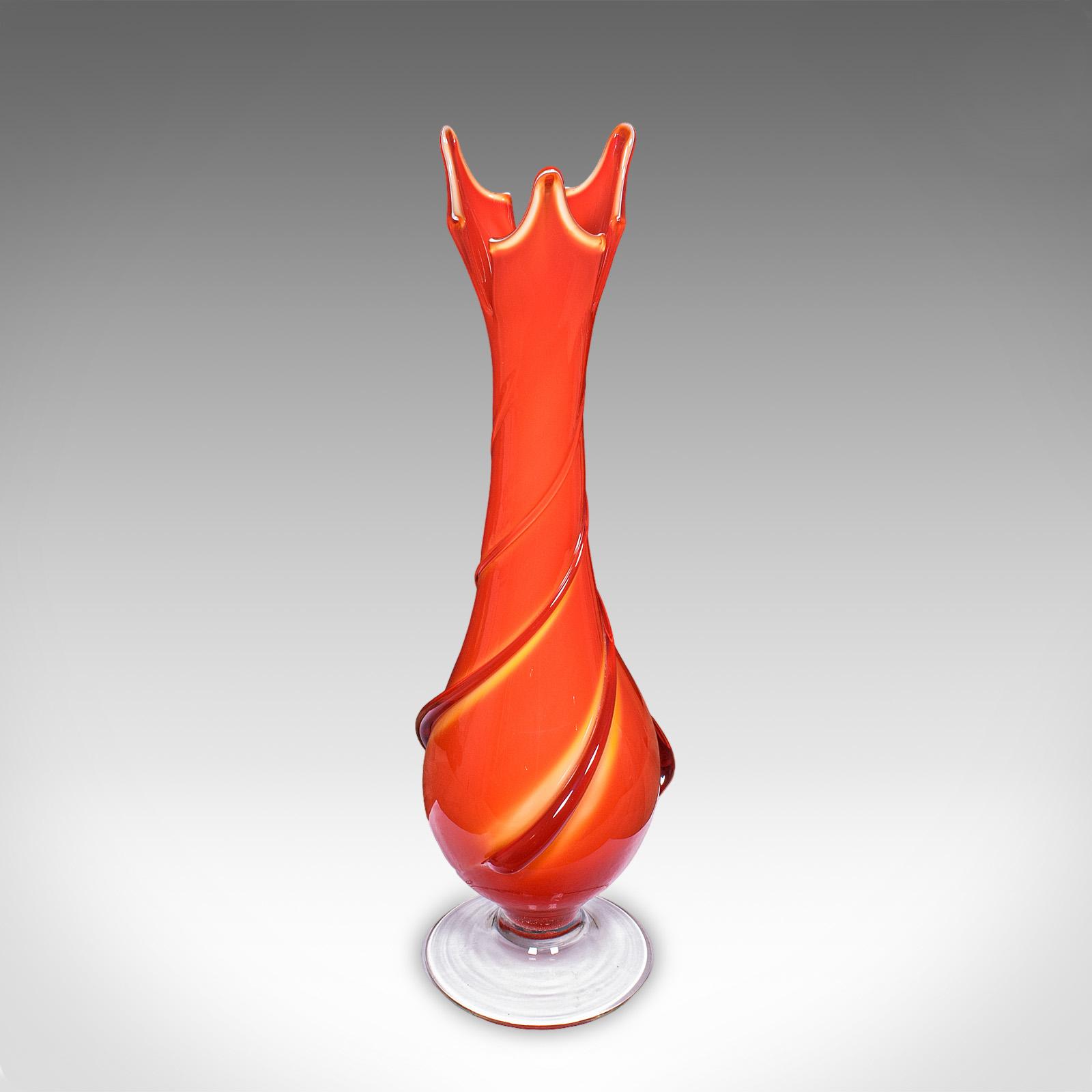 Vintage Murano Trumpet Vase, Italian, Art Glass, Display, Mid Century Modern (1 of 10) Vintage Murano Trumpet Vase, Italian, Art Glass, Display, Mid Century Modern (1 of 10)