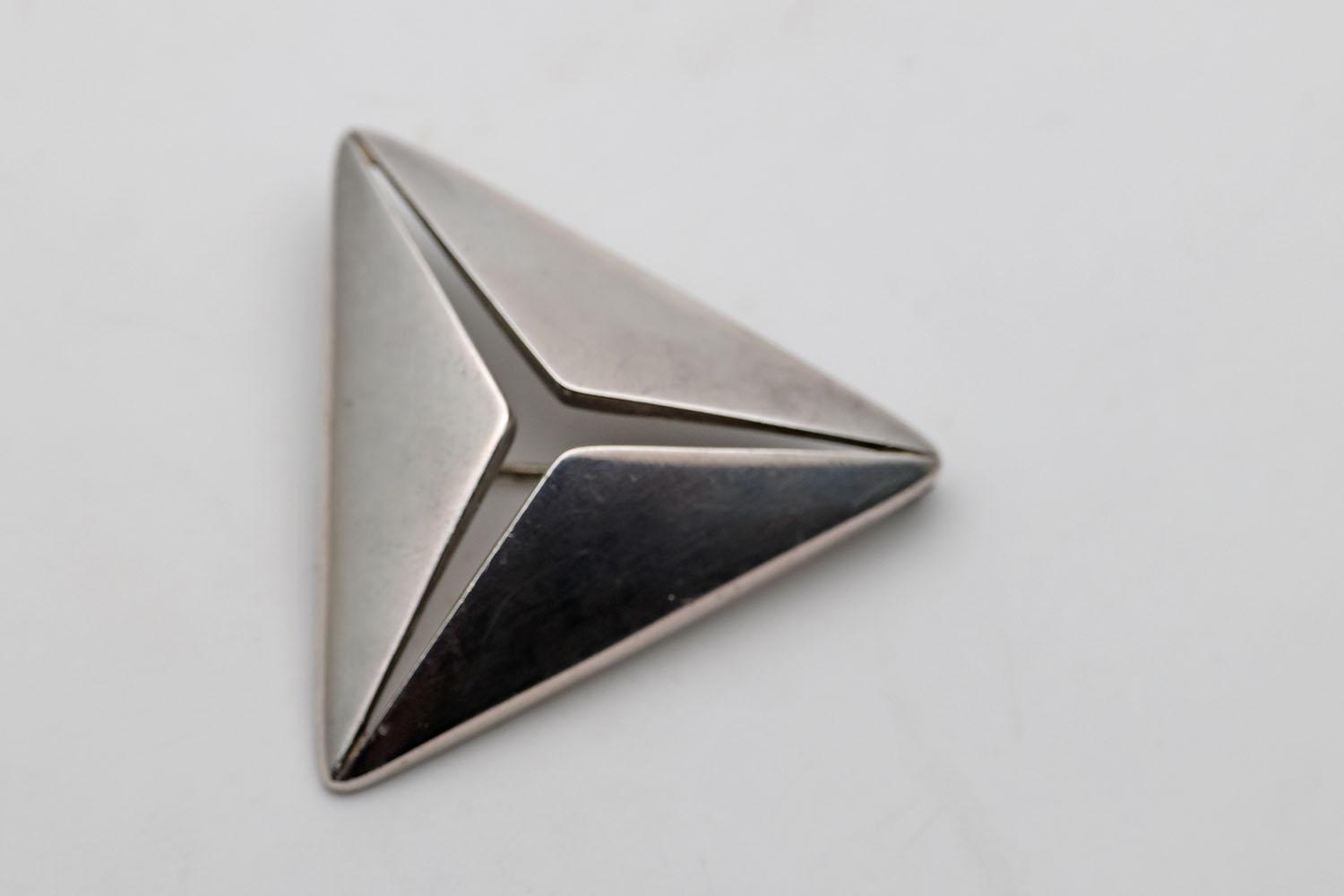 Rare Georg Jensen Silver Triangular Brooch (1 of 2) Rare Georg Jensen Silver Triangular Brooch (1 of 2)
