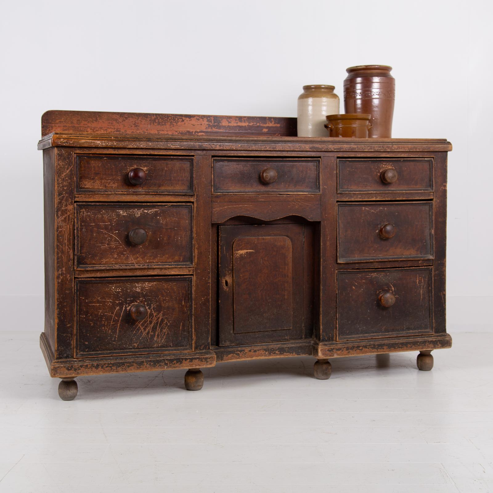 19th Century Kitchen Dresser Cabinet In Original Paint (1 of 19) 19th Century Kitchen Dresser Cabinet In Original Paint (1 of 19)