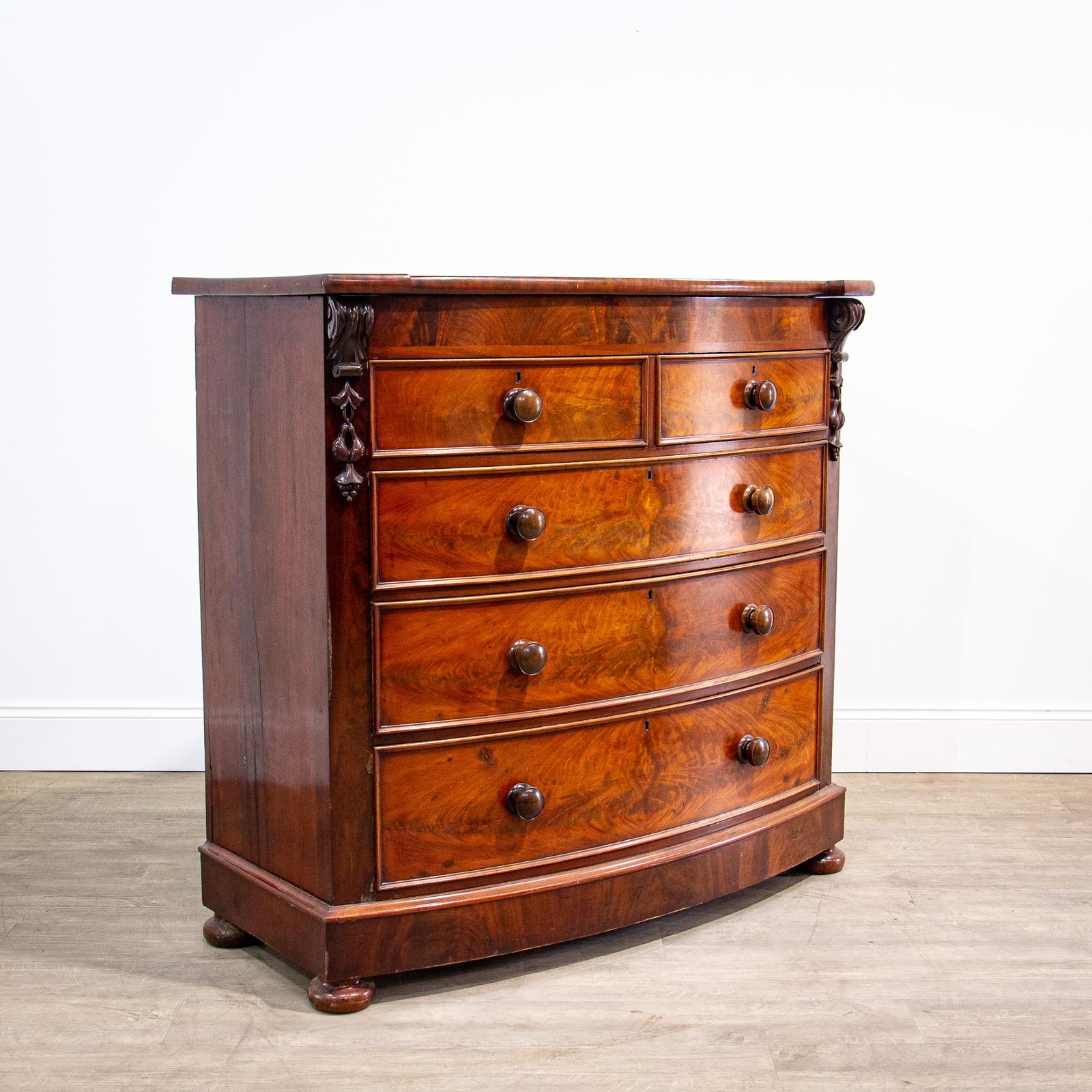 Large Victorian Scotch Chest in Flame Mahogany (1 of 15) Large Victorian Scotch Chest in Flame Mahogany (1 of 15)