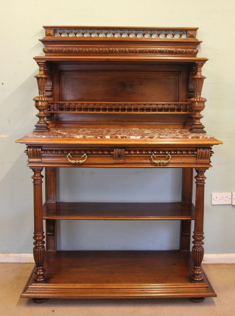Antique Victorian Walnut French Buffet (1 of 15)