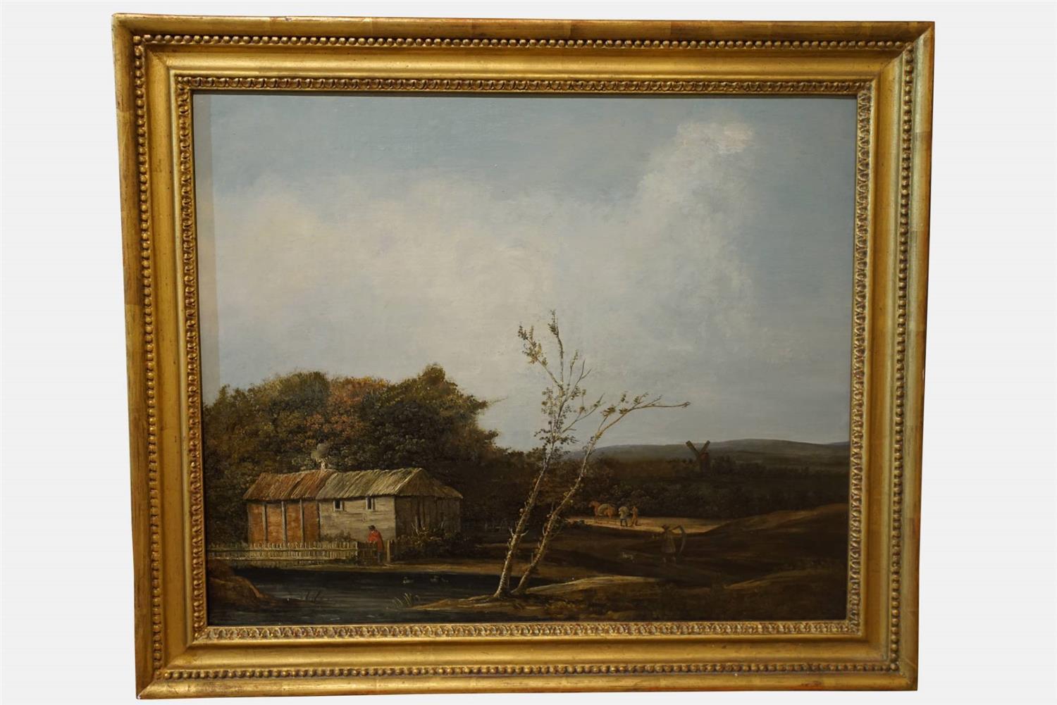 Oil on Canvas of Figures by a Windmill c.1820 (1 of 1) Oil on Canvas of Figures by a Windmill c.1820 (1 of 1)