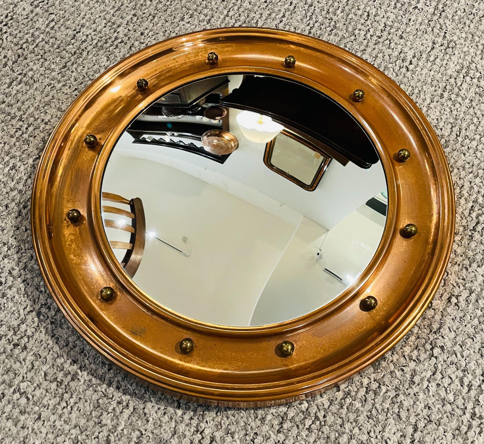 Antique Copper Convex Mirror (1 of 9) Antique Copper Convex Mirror (1 of 9)