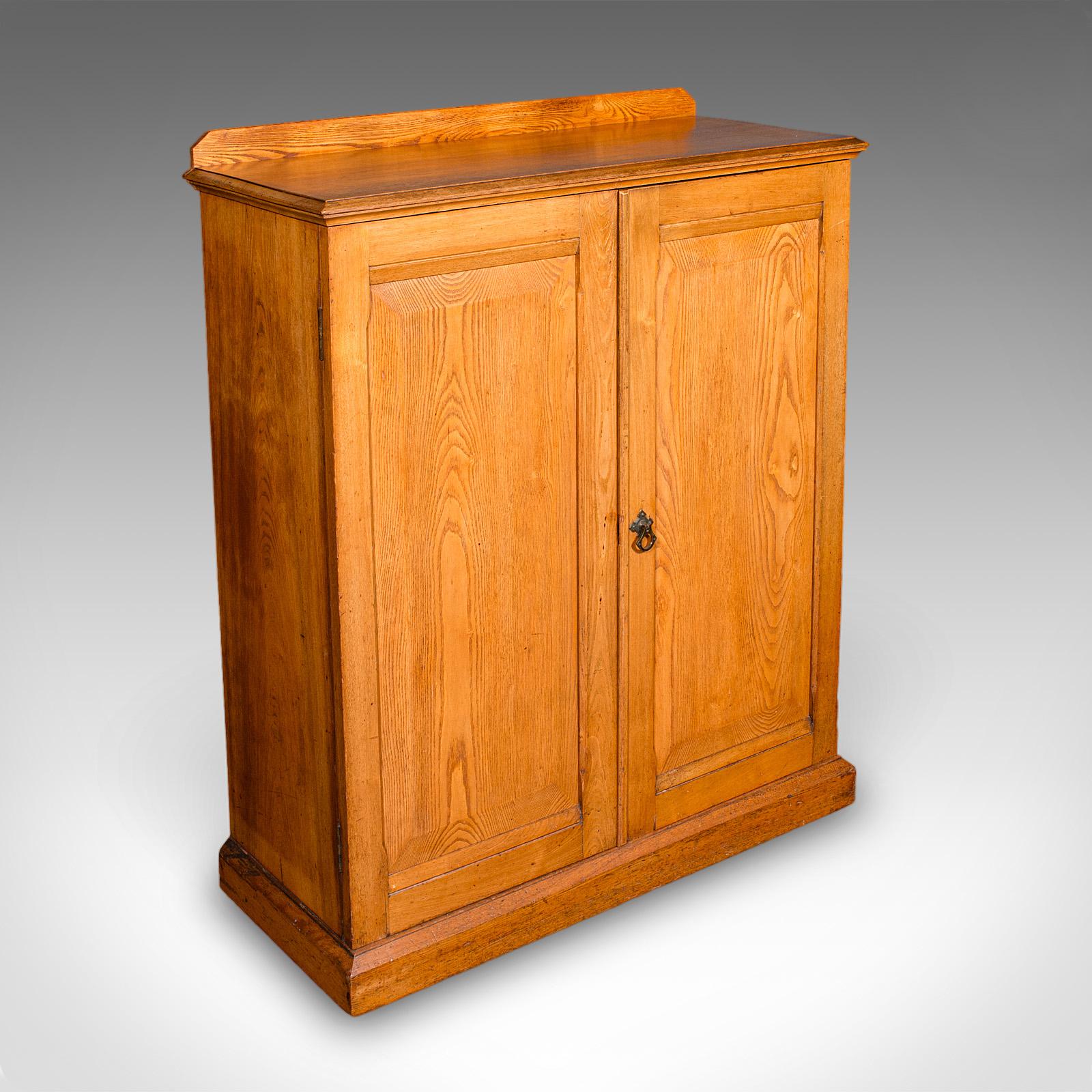 Tall Antique Side Cabinet, English, Ash, Book Cupboard, Hall, Lounge - Victorian c.1880 (1 of 10) Tall Antique Side Cabinet, English, Ash, Book Cupboard, Hall, Lounge - Victorian c.1880 (1 of 10)
