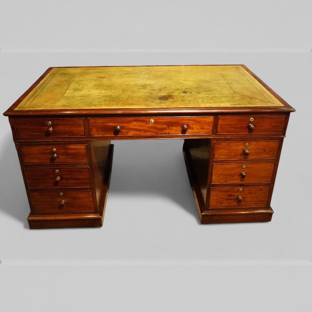 Antique 19th Century Mahogany Partners Desk (1 of 10)