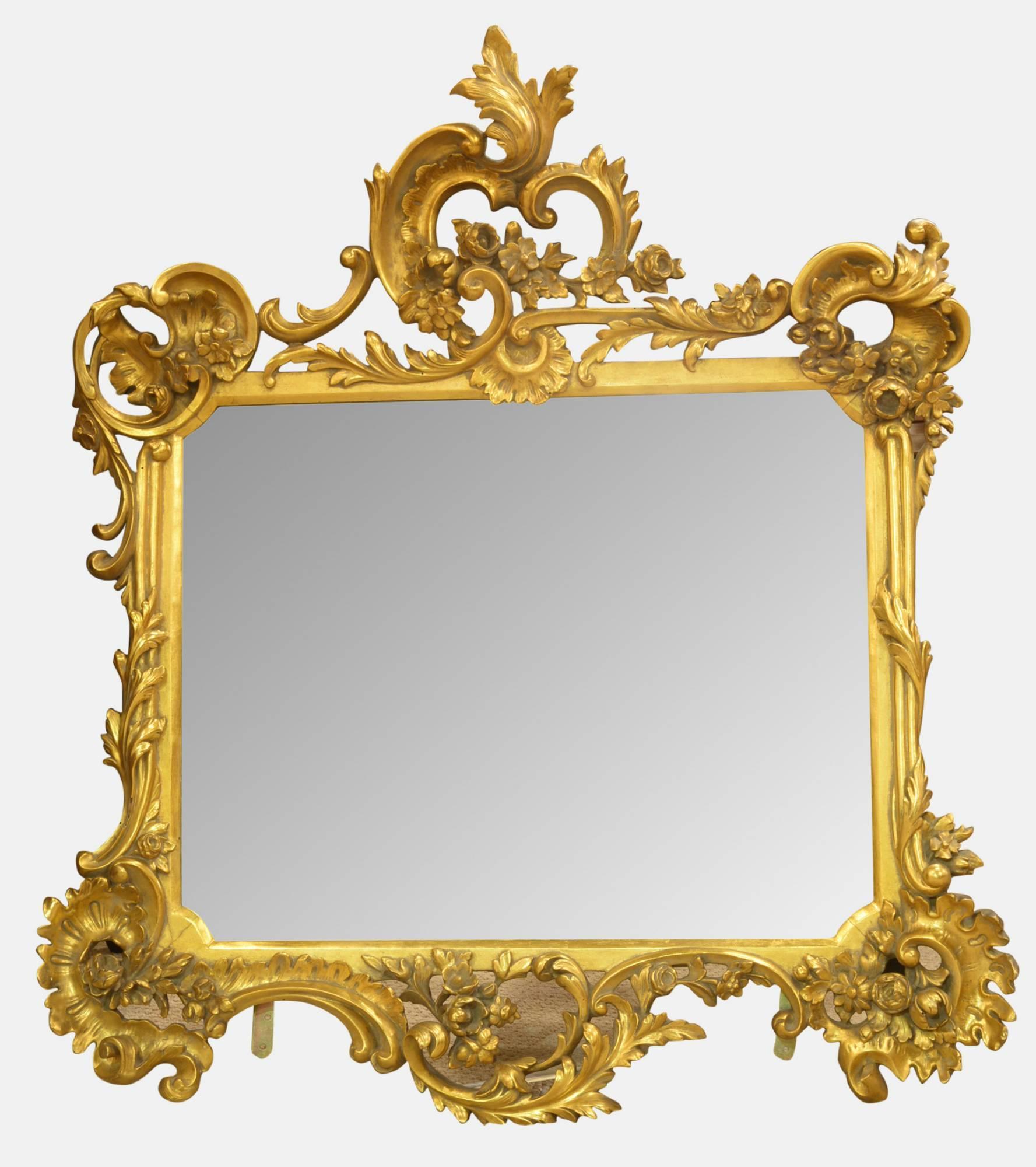 Louis XV Style Giltwood Mirror c.1880 (1 of 1) Louis XV Style Giltwood Mirror c.1880 (1 of 1)