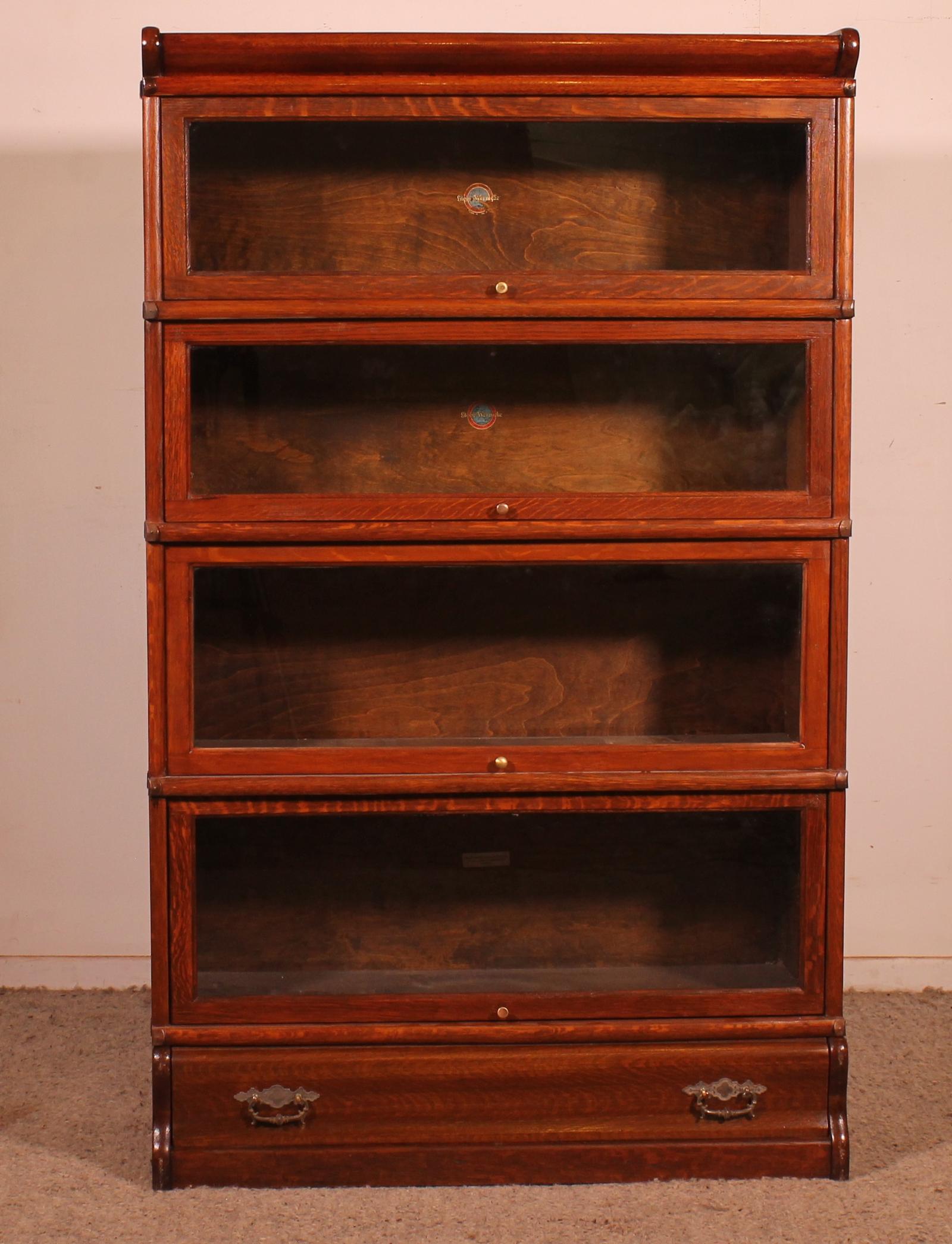 Globe Wernicke Bookcase in Oak of 4 Elements with Drawers in the Base (1 of 10) Globe Wernicke Bookcase in Oak of 4 Elements with Drawers in the Base (1 of 10)